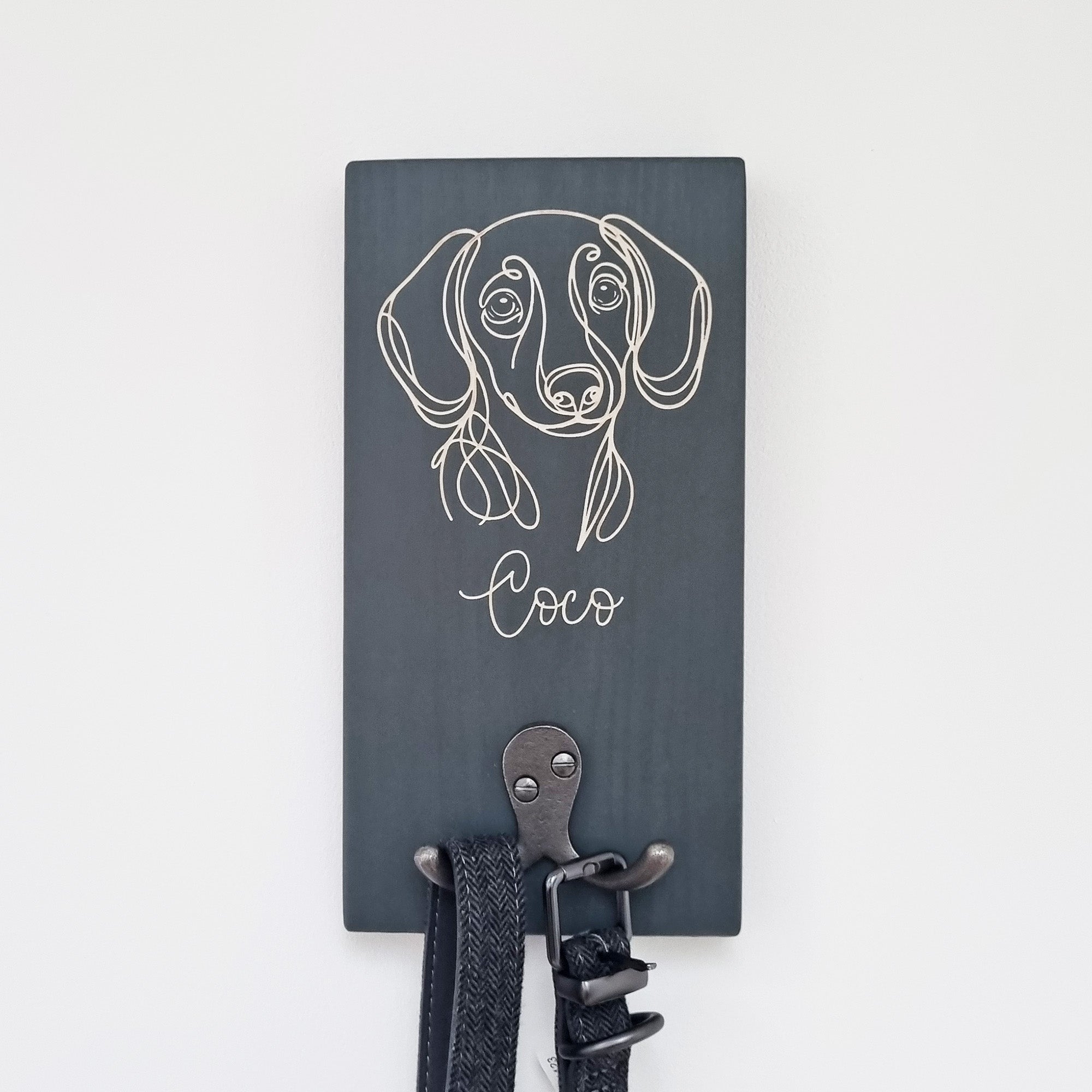 Dog Breed Personalised Lead Hook