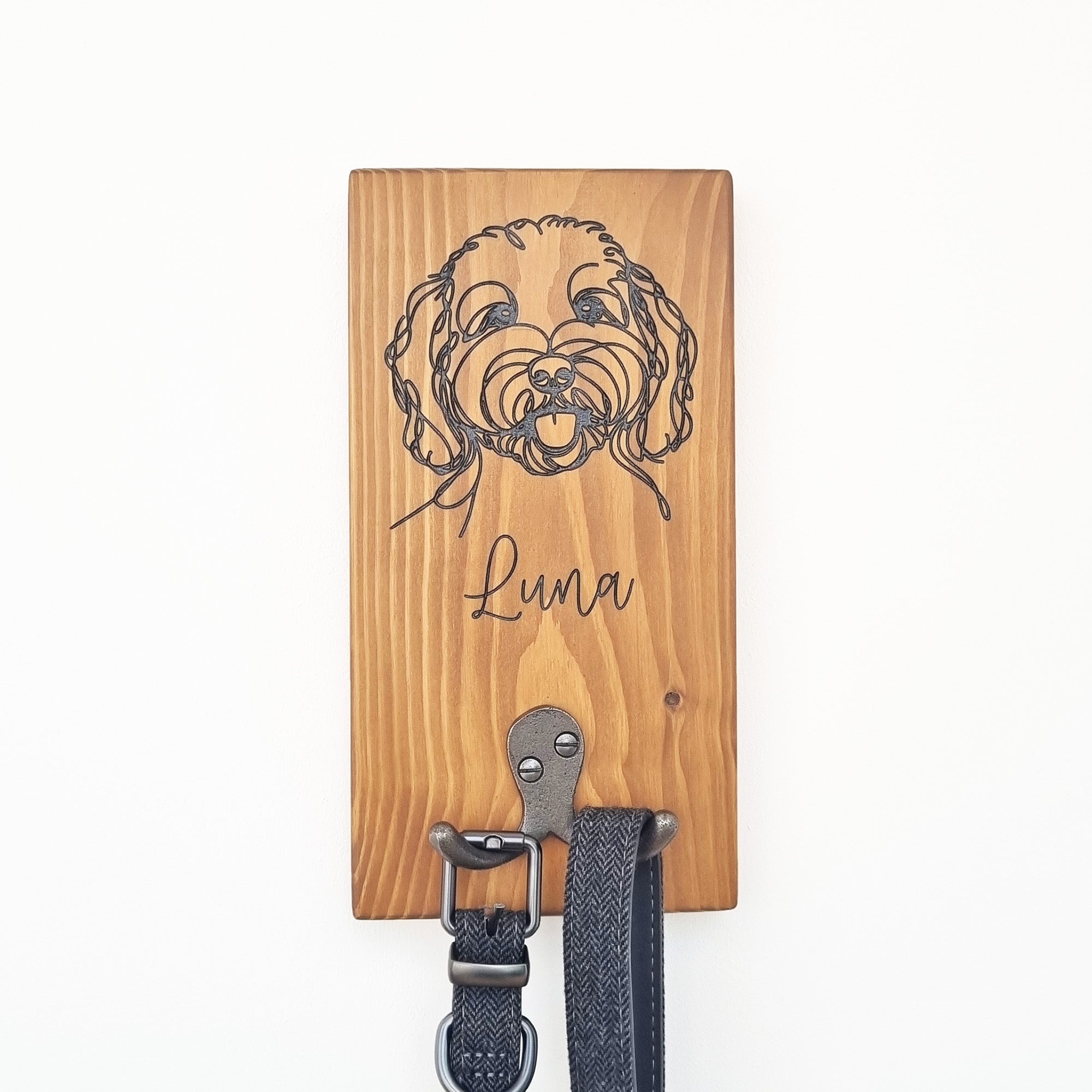 Dog Breed Personalised Lead Hook