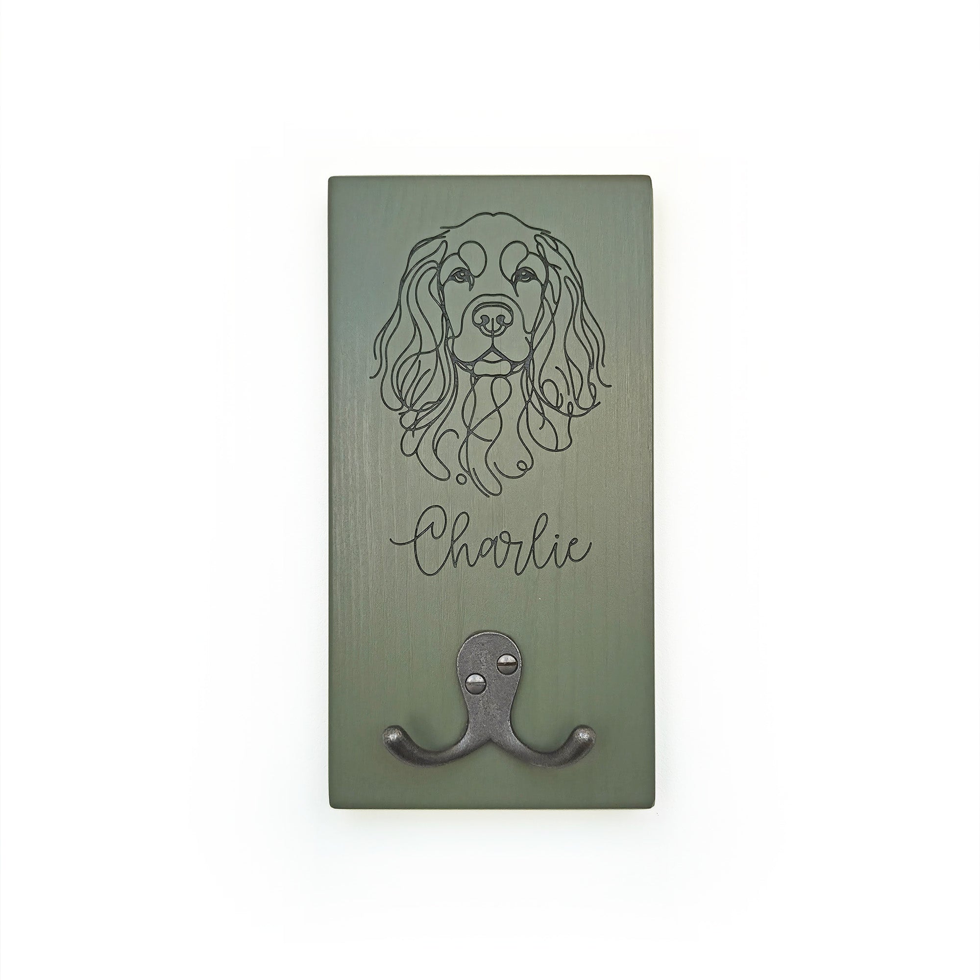 Dog Breed Personalised Lead Hook