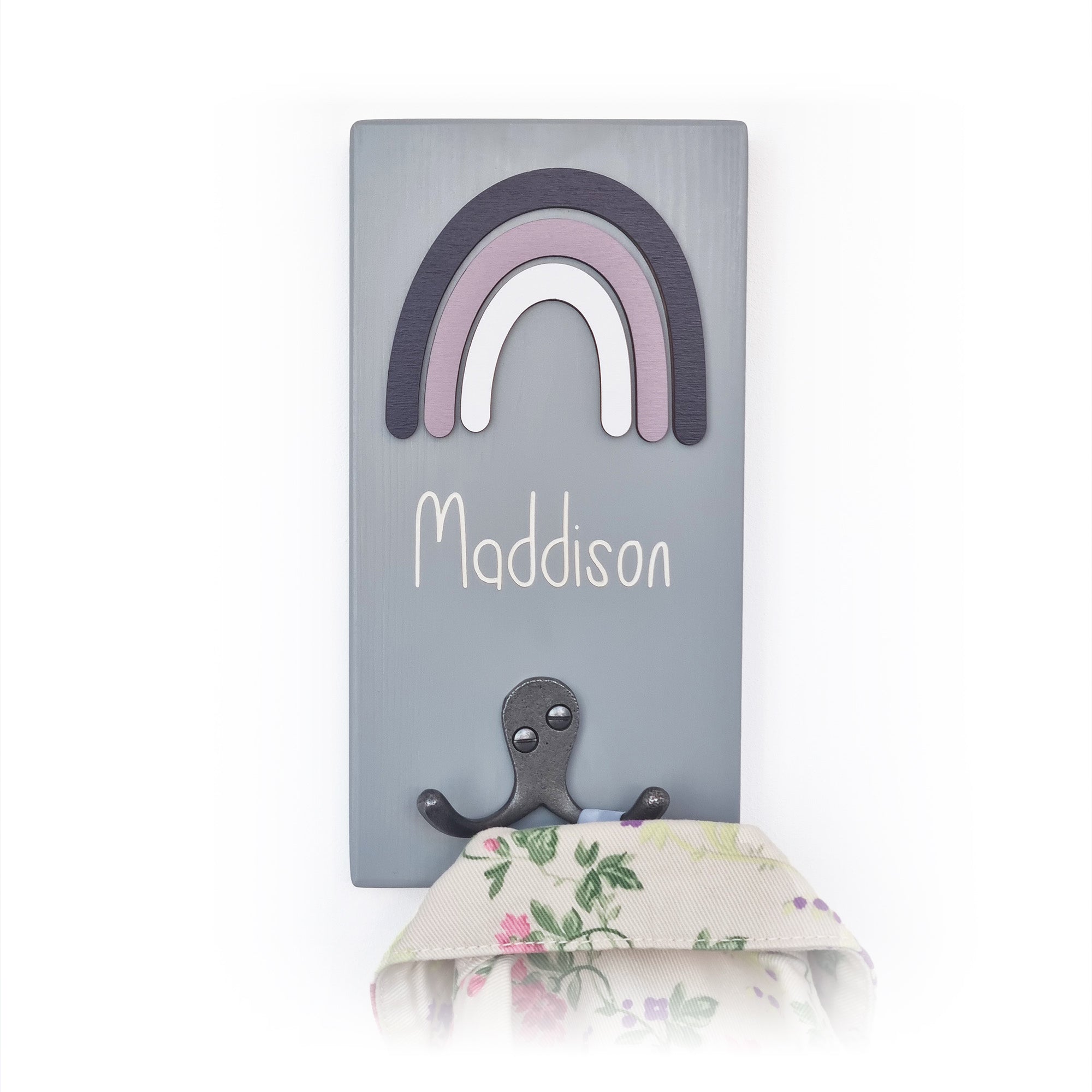 Personalised Children’s Coat Hook - Rainbow