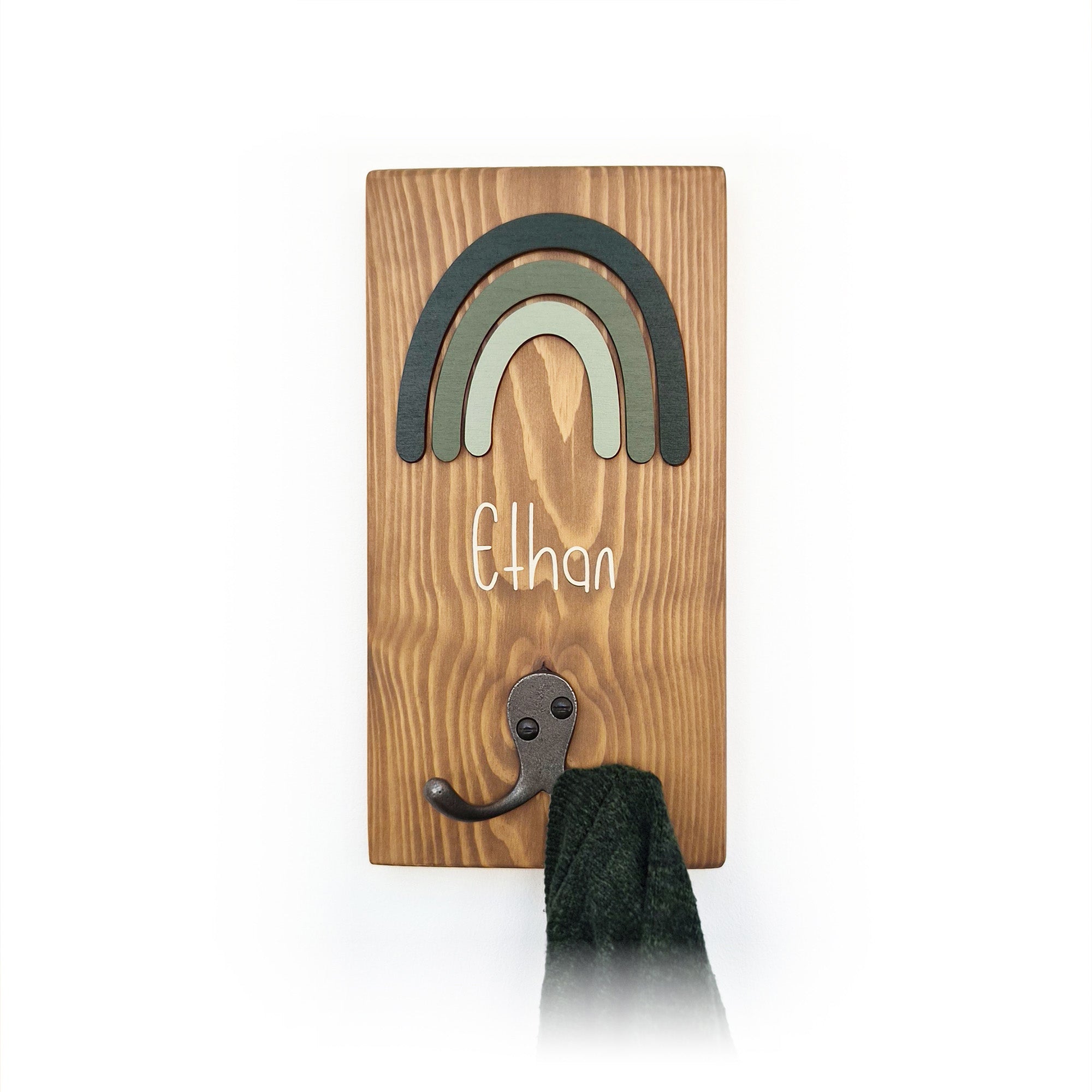 Personalised Children’s Coat Hook - Rainbow