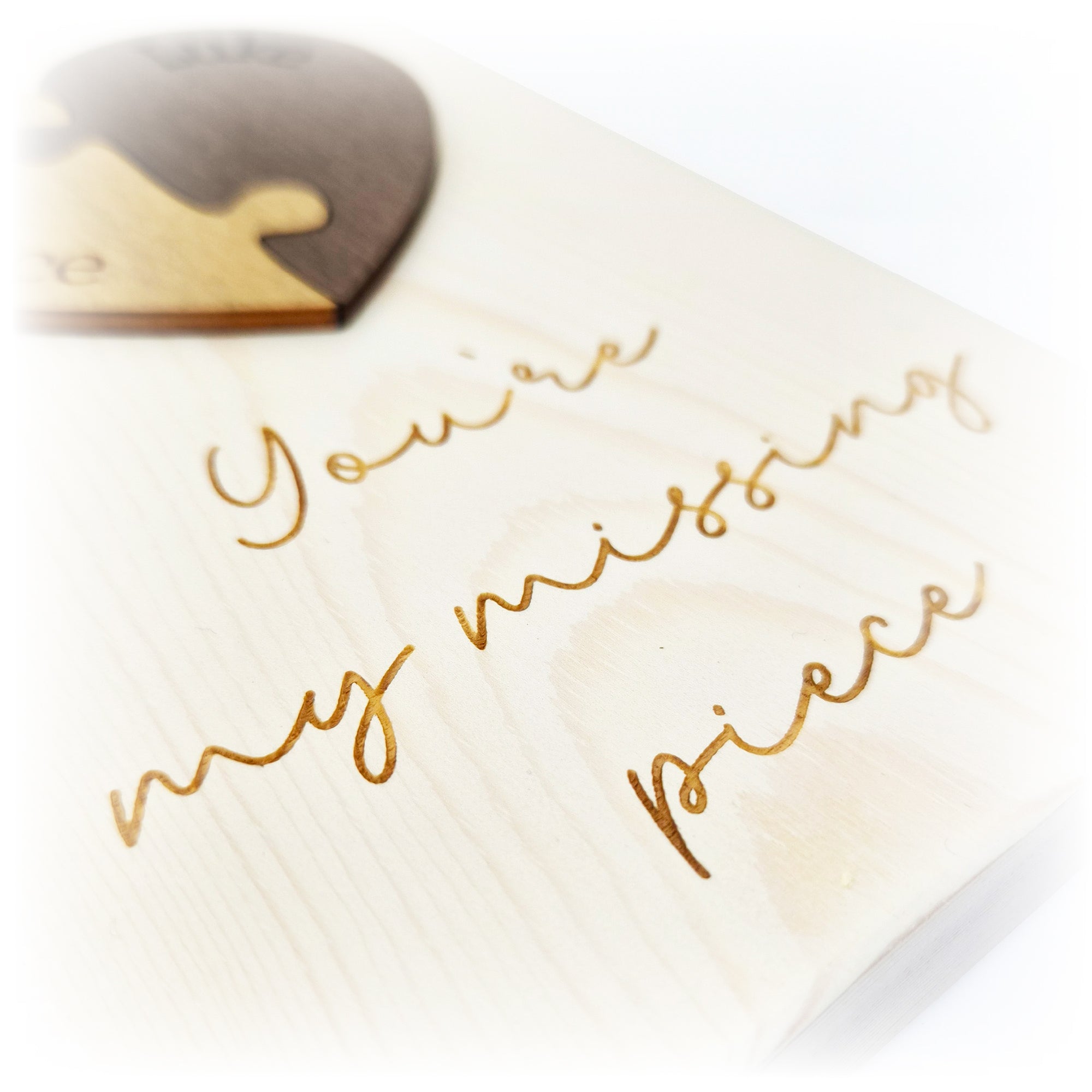 Personalised Heart Puzzle Piece Plaque