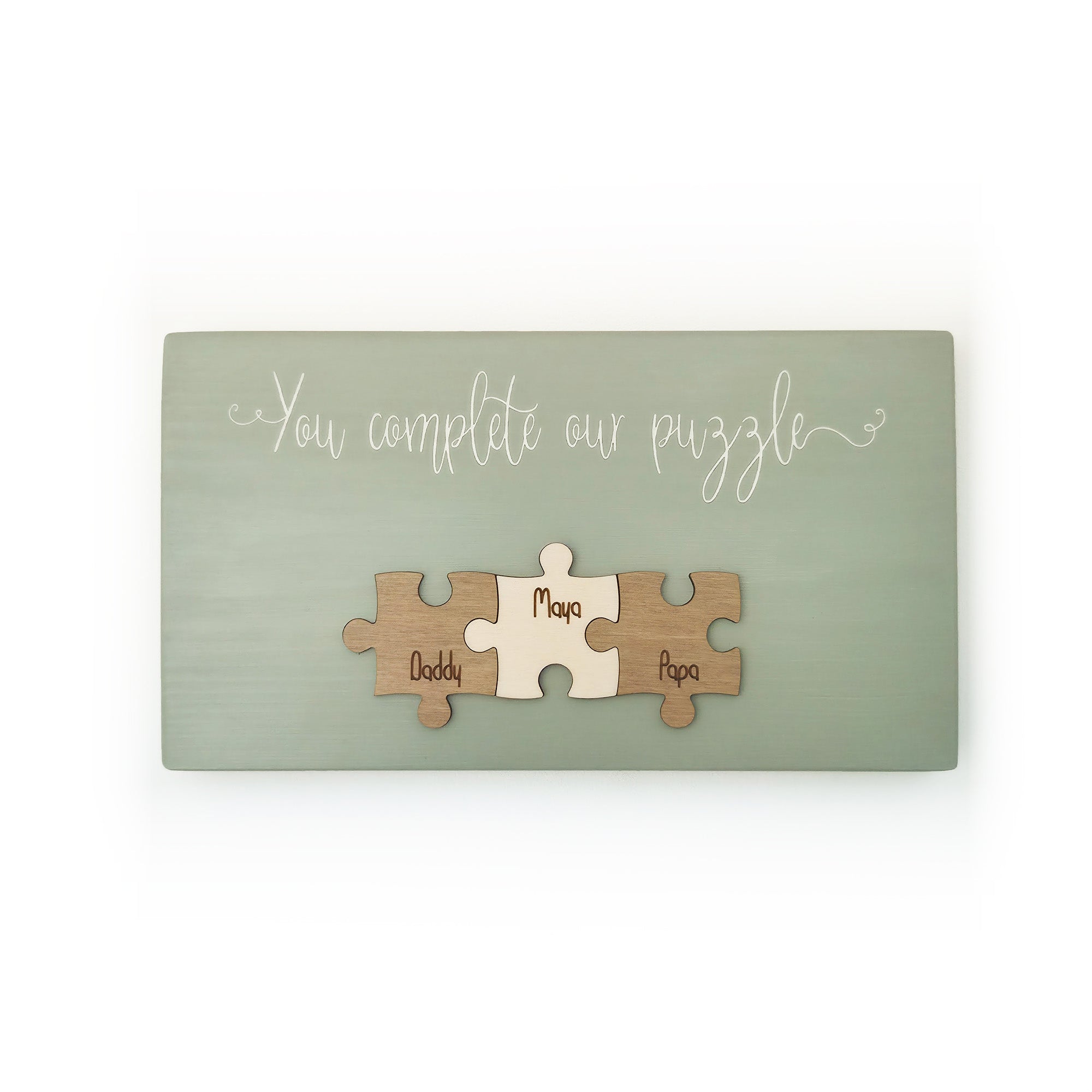 Personalised Family Puzzle Piece Plaque