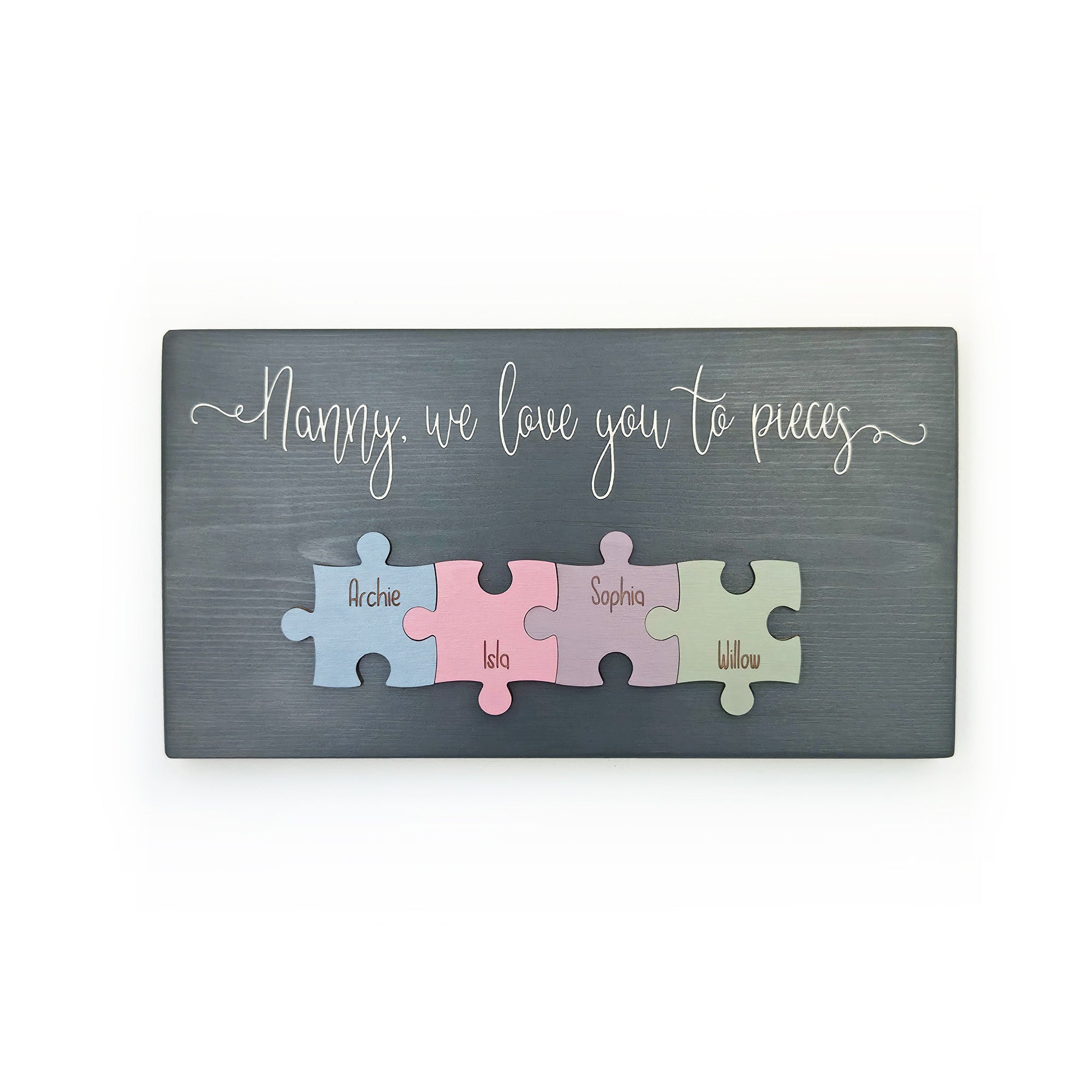 Personalised Family Puzzle Piece Plaque