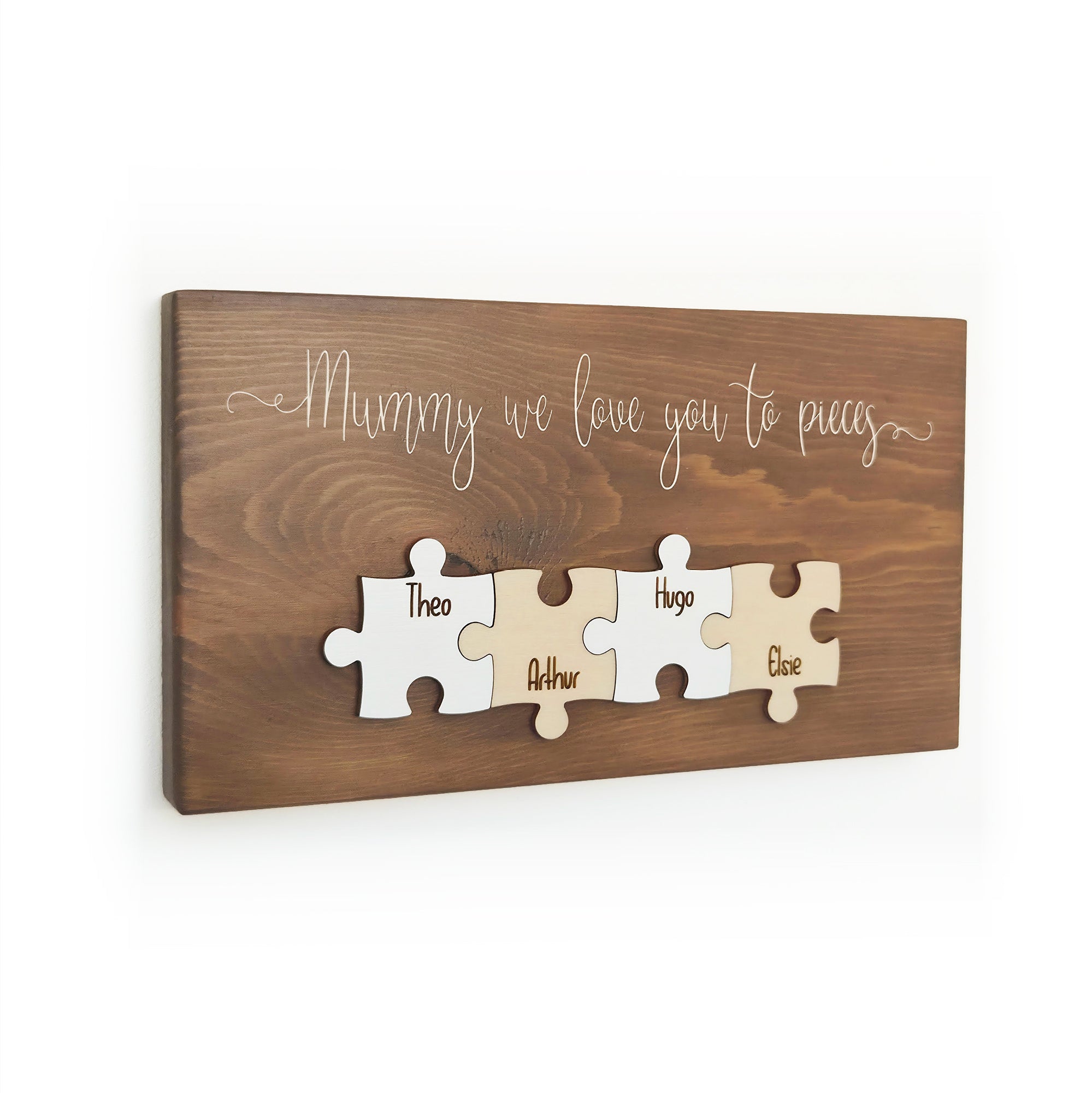 Personalised Family Puzzle Piece Plaque