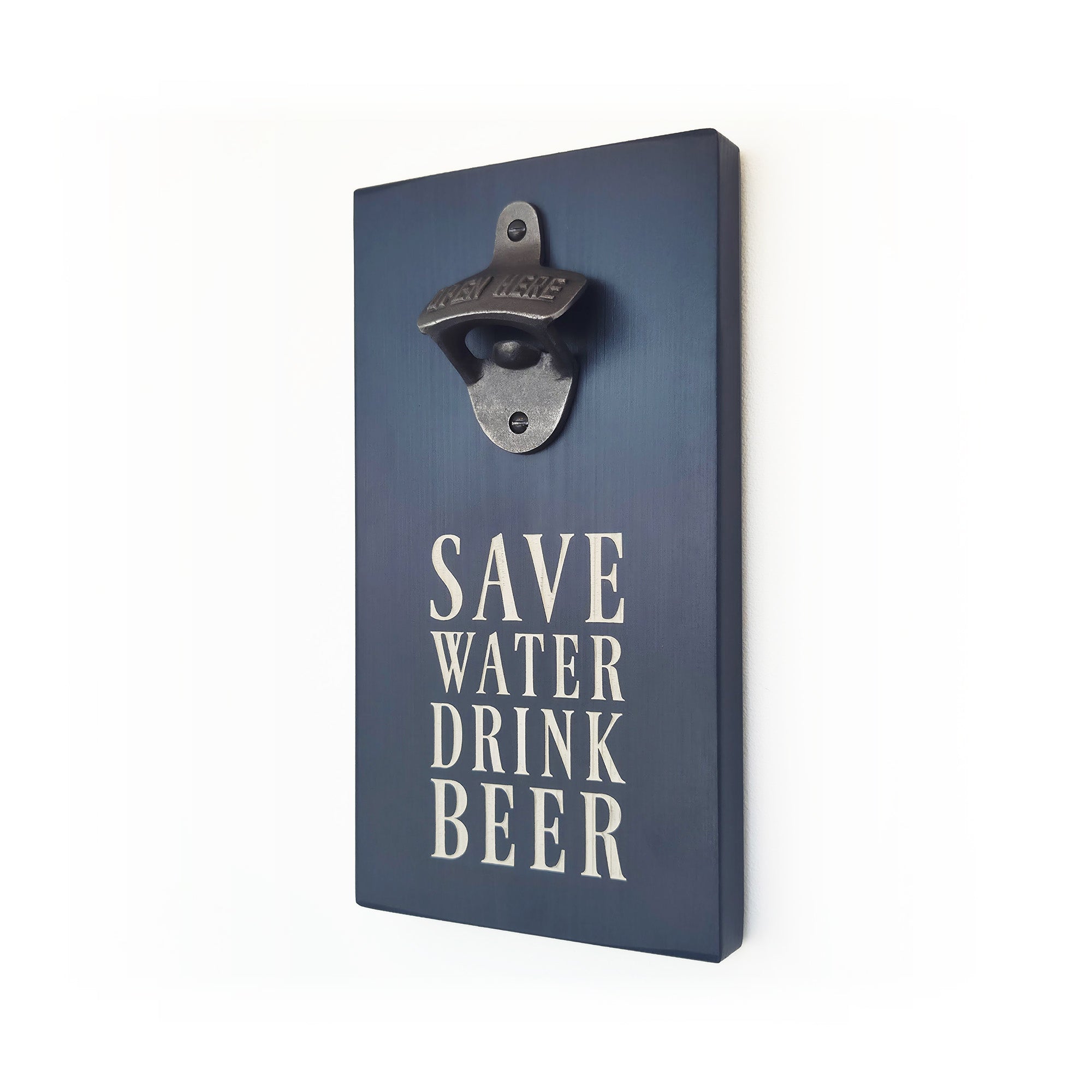 Personalised Wall-Mounted Bottle Opener – Custom Text
