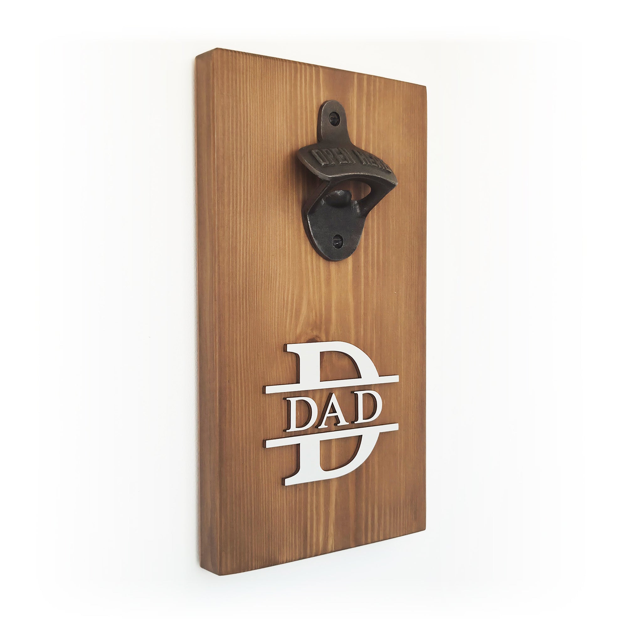 Personalised Wall-Mounted Bottle Opener - Monogram