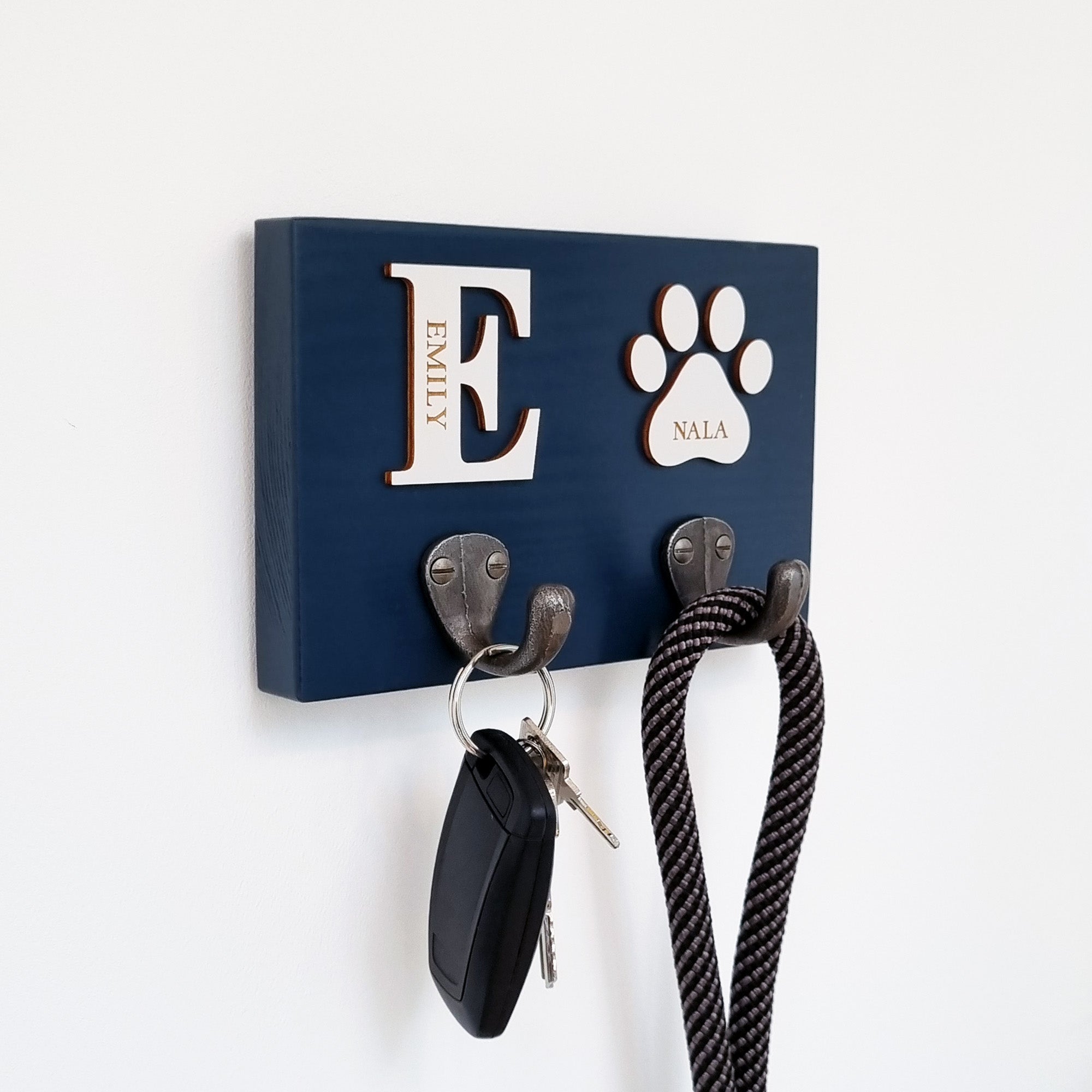 Personalised Initial Key Hook and/or Dog Lead Hook