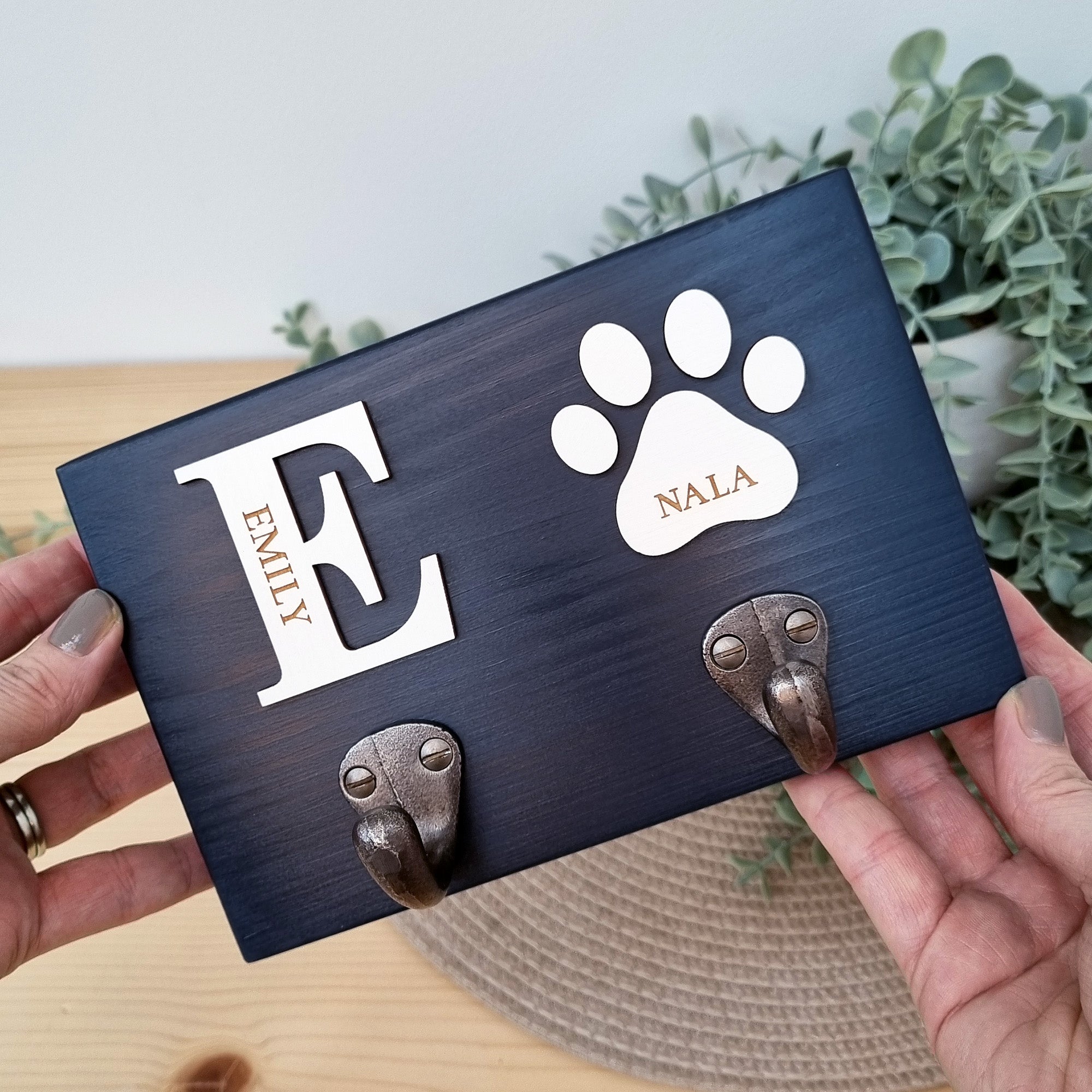 Personalised Initial Key Hook and/or Dog Lead Hook