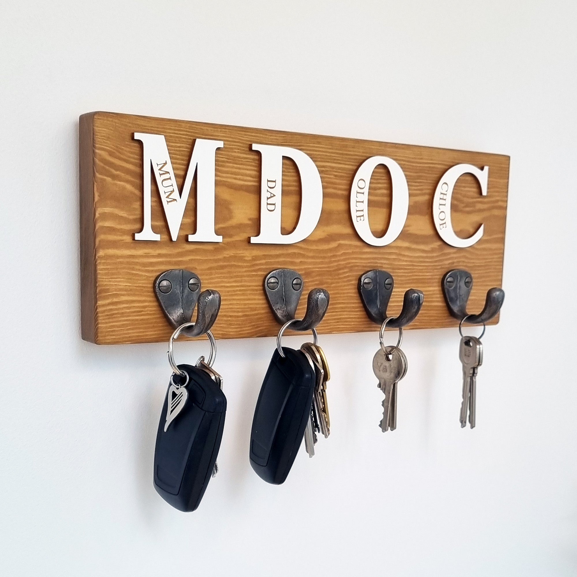 Personalised Initial Key Hook and/or Dog Lead Hook