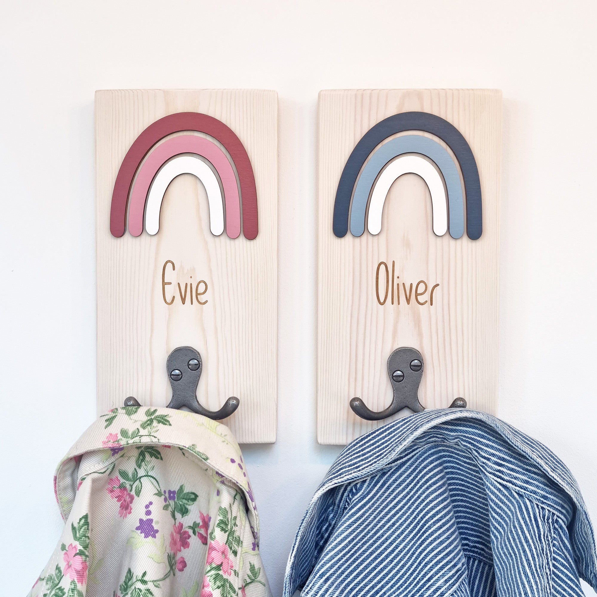 Baby Hangers Childrens Coat Hooks Dunelm Colorful Rainbow Coat