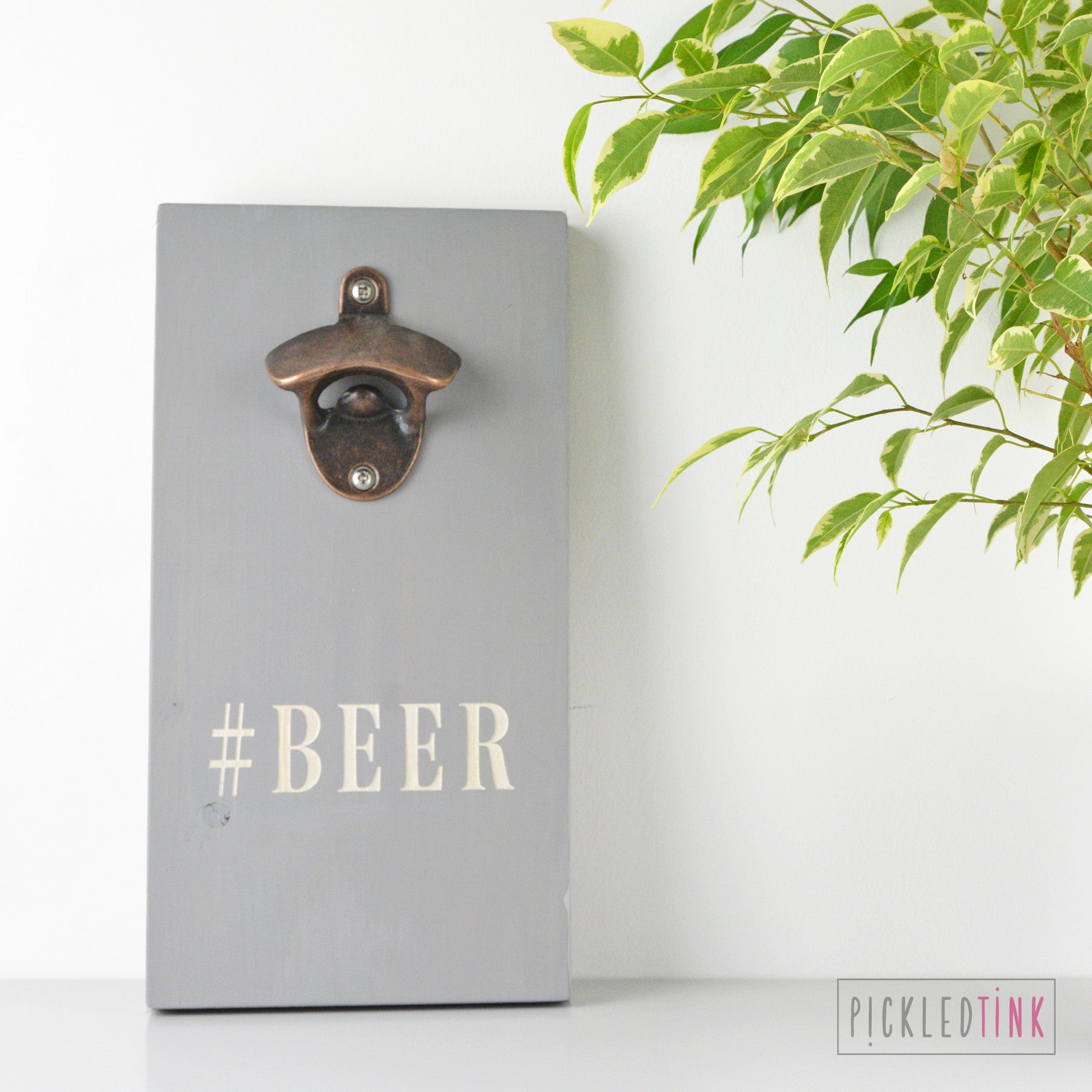 Wall Mounted Bottle Opener - Custom Message