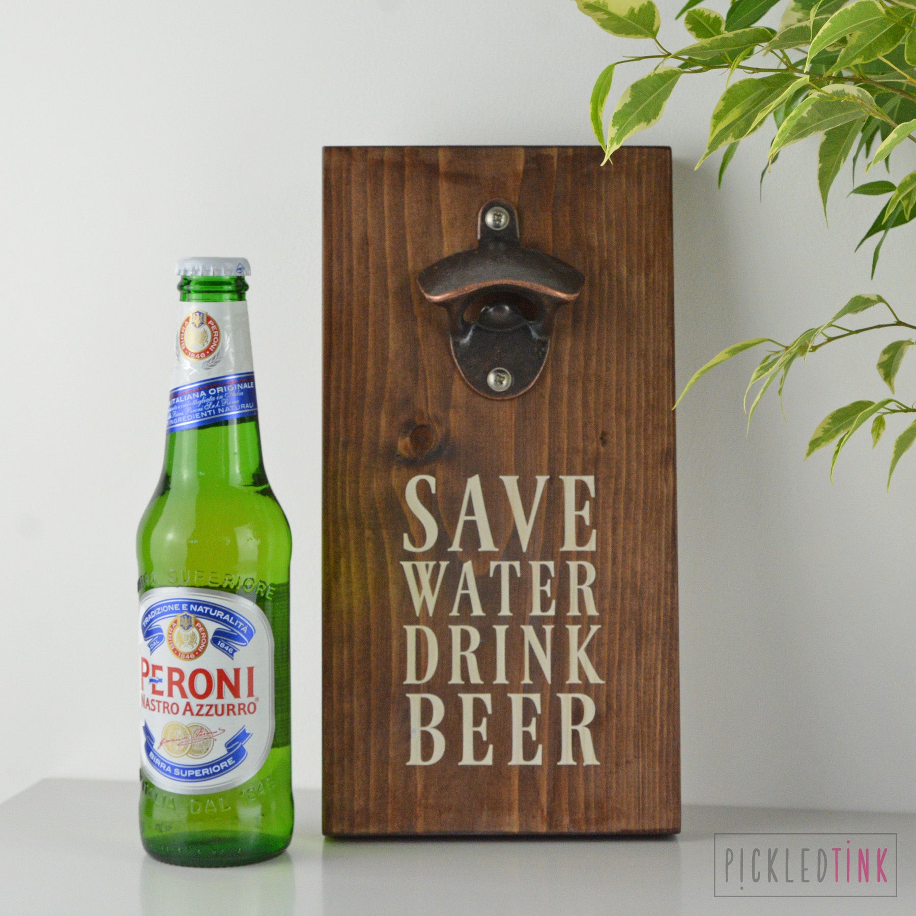 Wall Mounted Bottle Opener - Custom Message