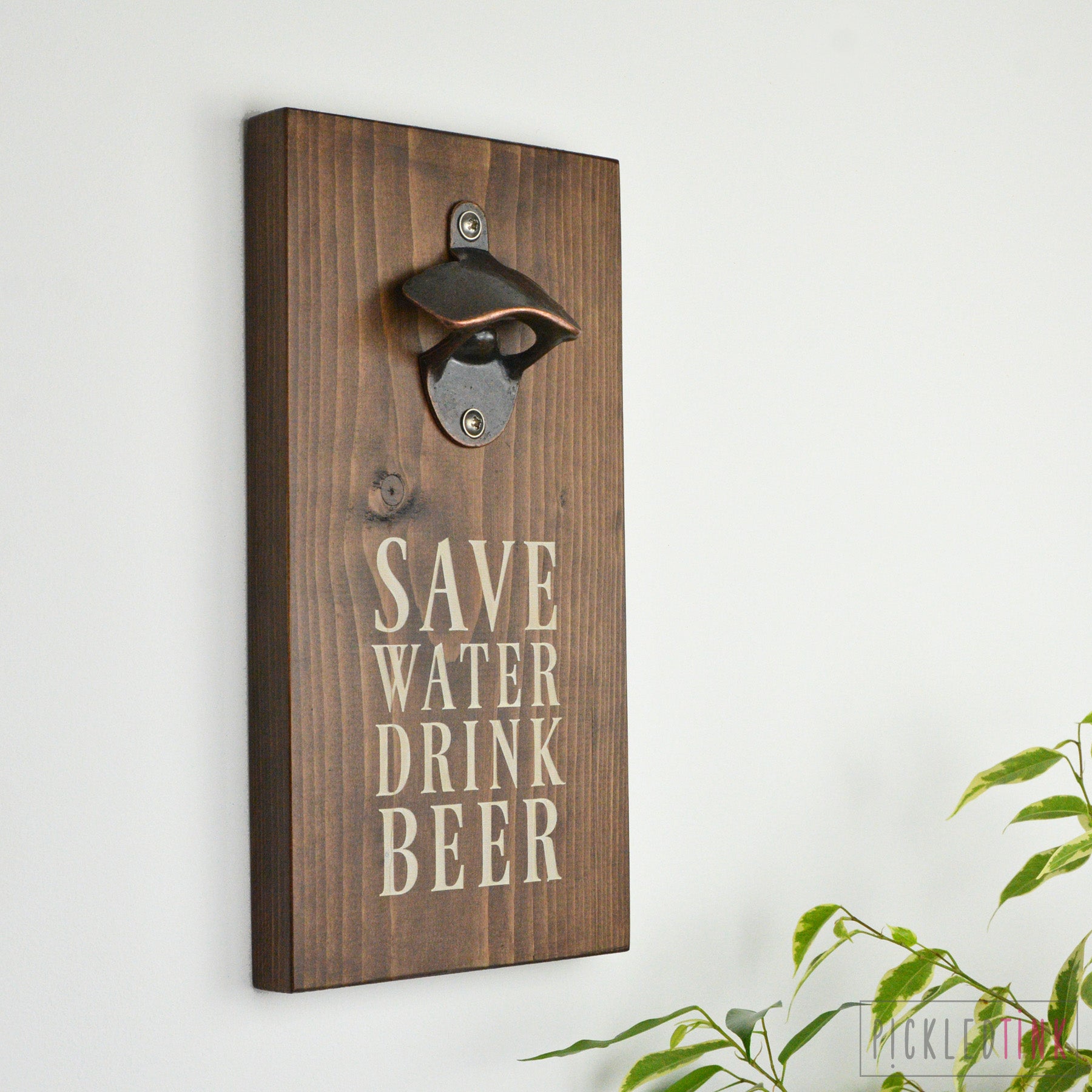 Wall Mounted Bottle Opener - Custom Message