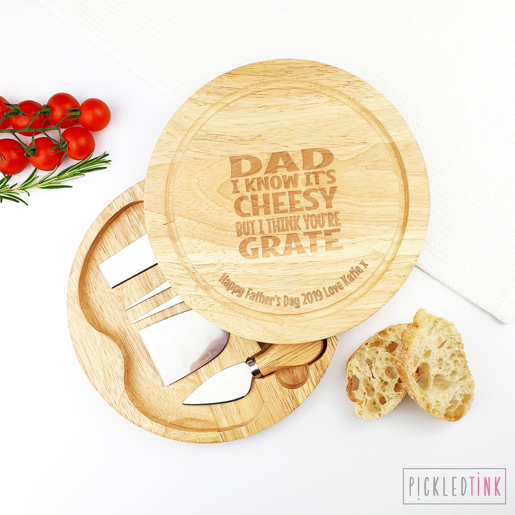 Personalised Cheese Set with Knives - I know it's Cheesy