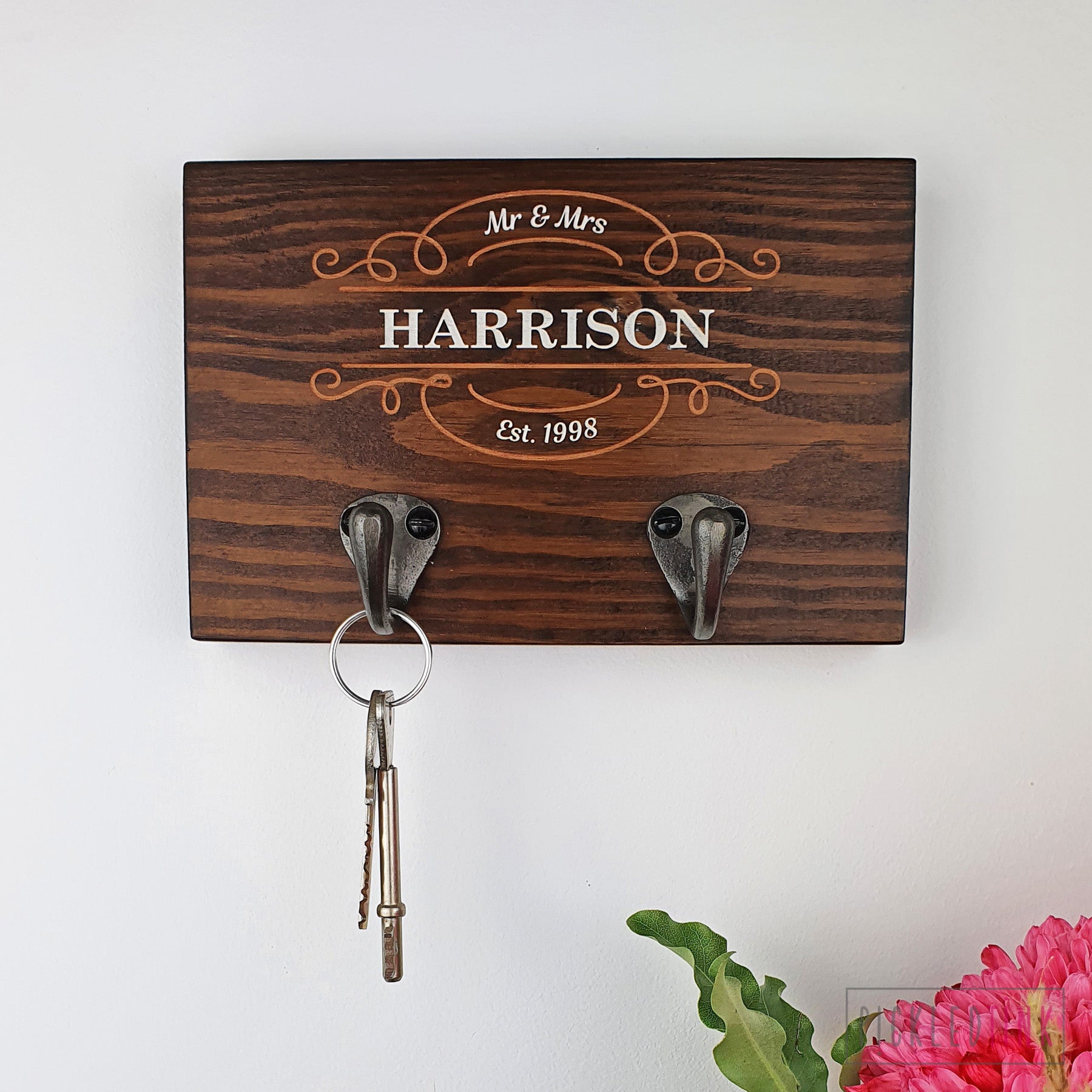 Personalised Couples Key Hook