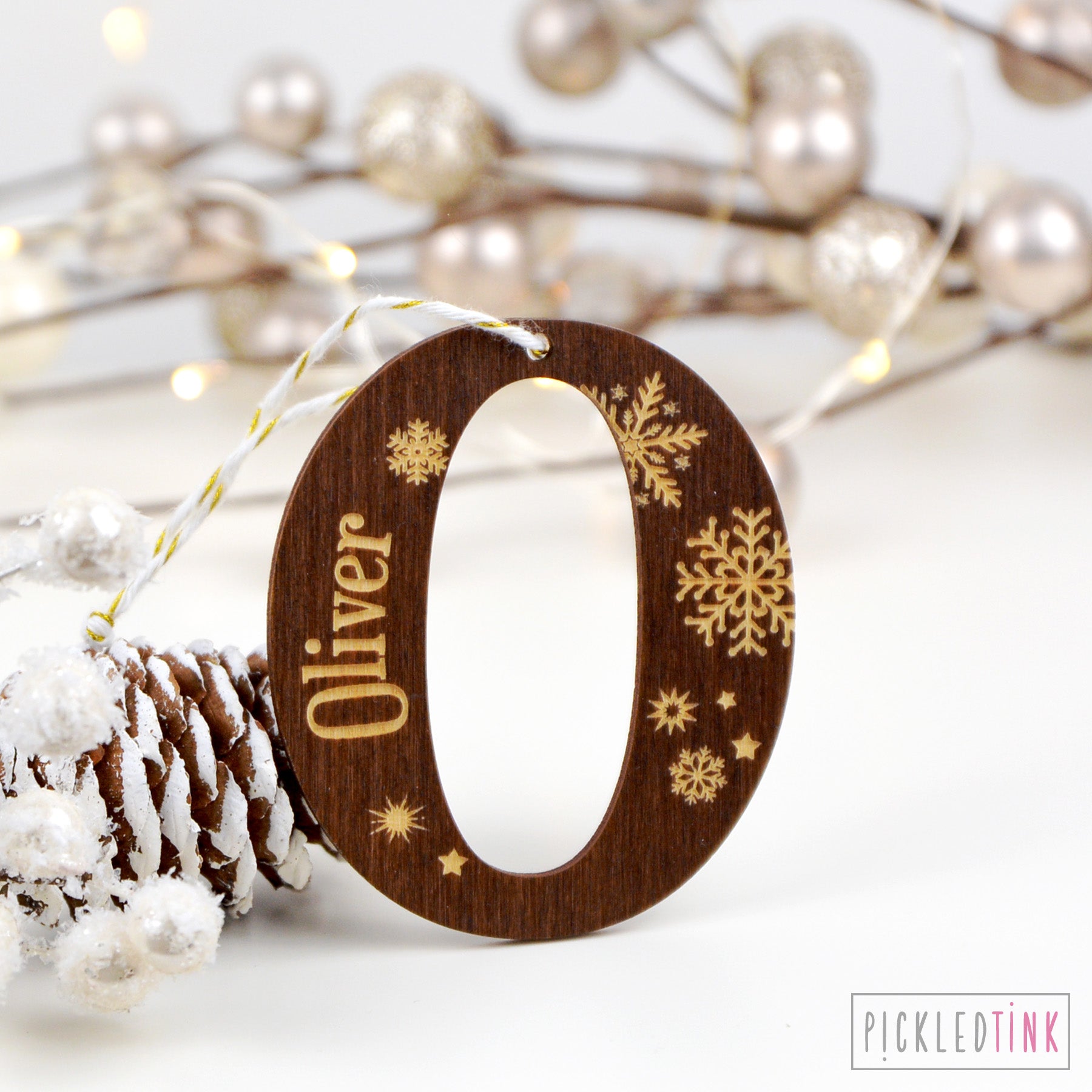 Snowflake Initial Decoration