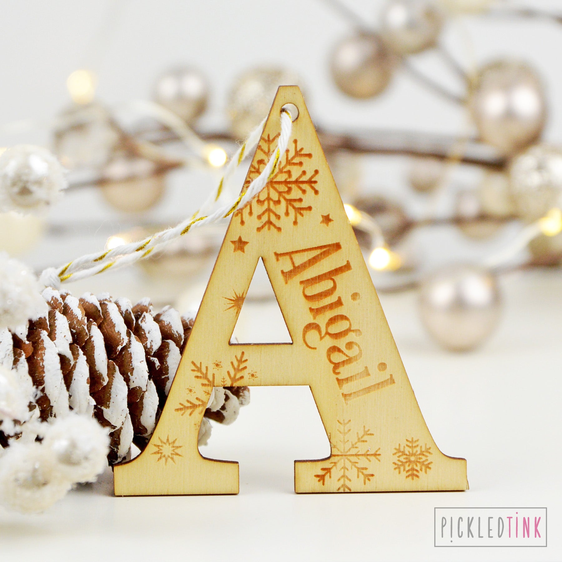Snowflake Initial Decoration