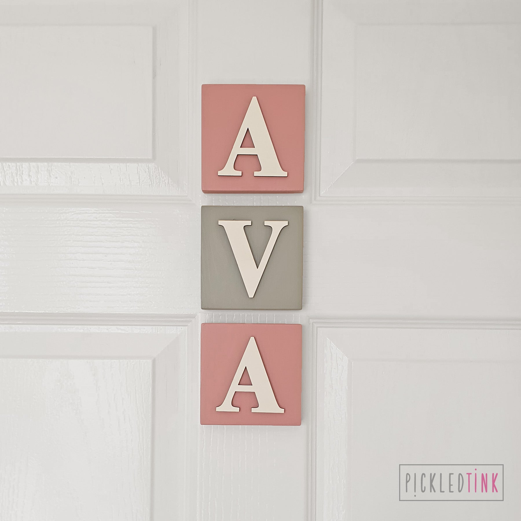 Wooden Letter Wall Tiles