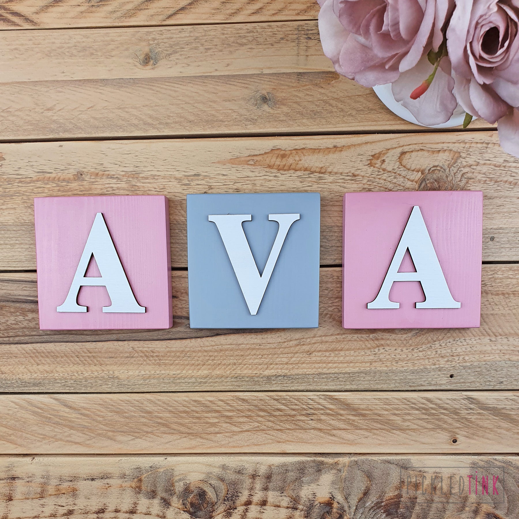 Wooden Letter Wall Tiles