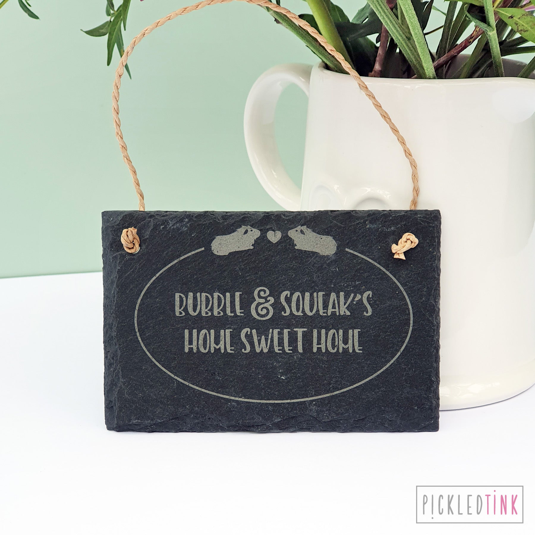 Mini Slate Guinea Pig Hutch Sign