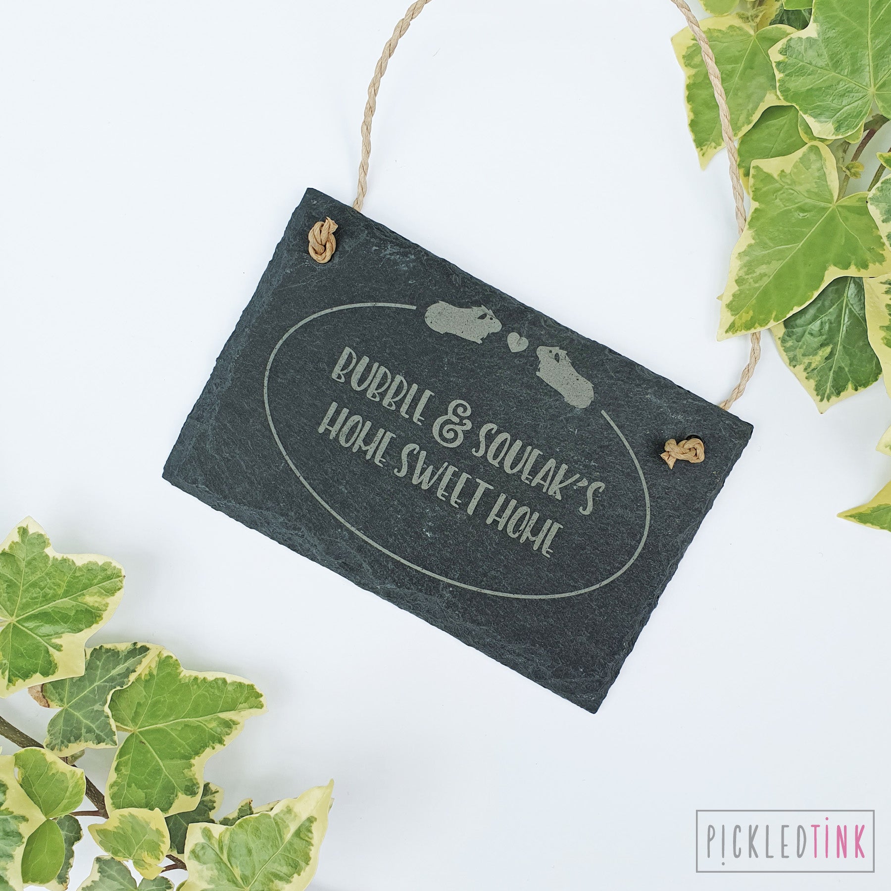 Mini Slate Guinea Pig Hutch Sign