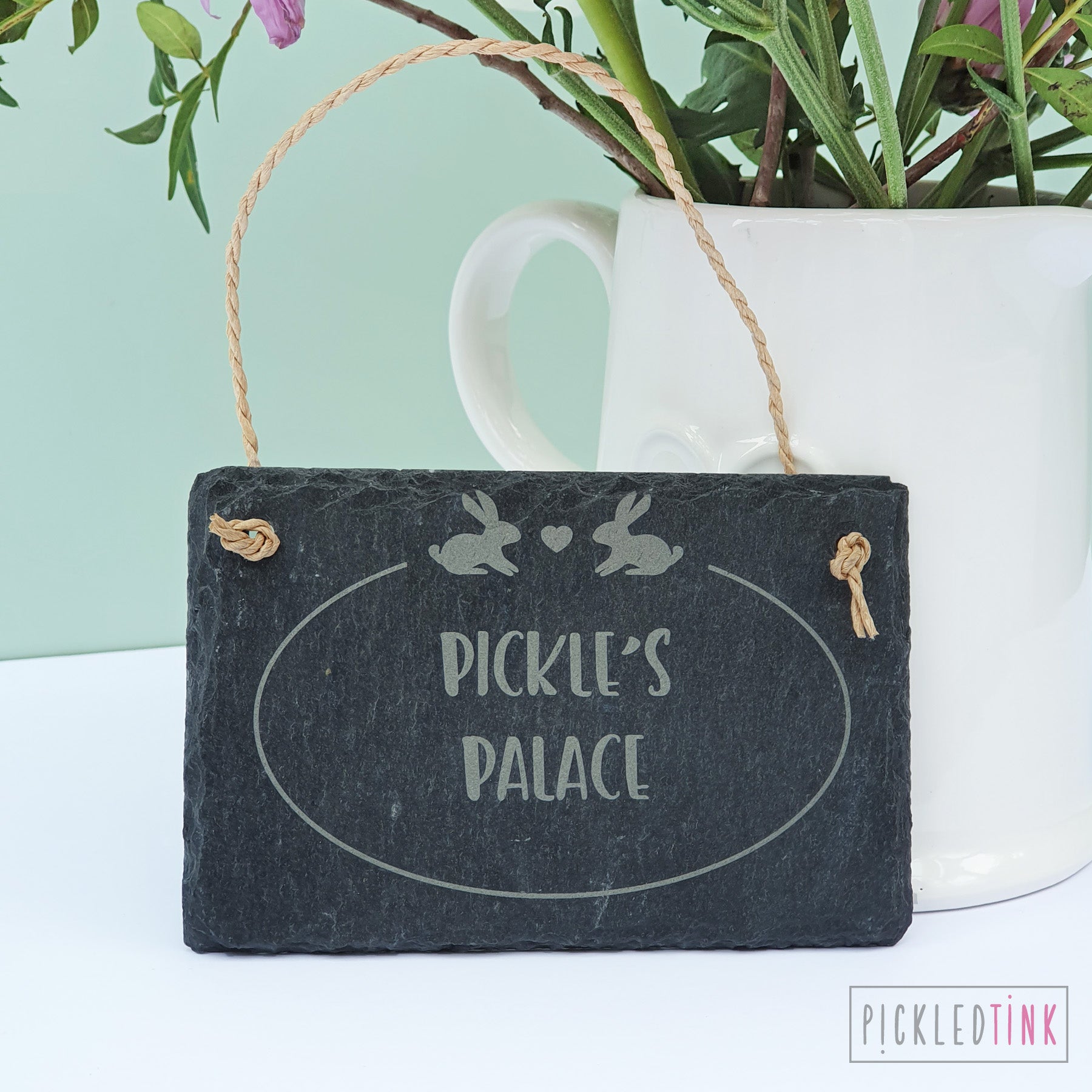 Mini Slate Rabbit Hutch Sign