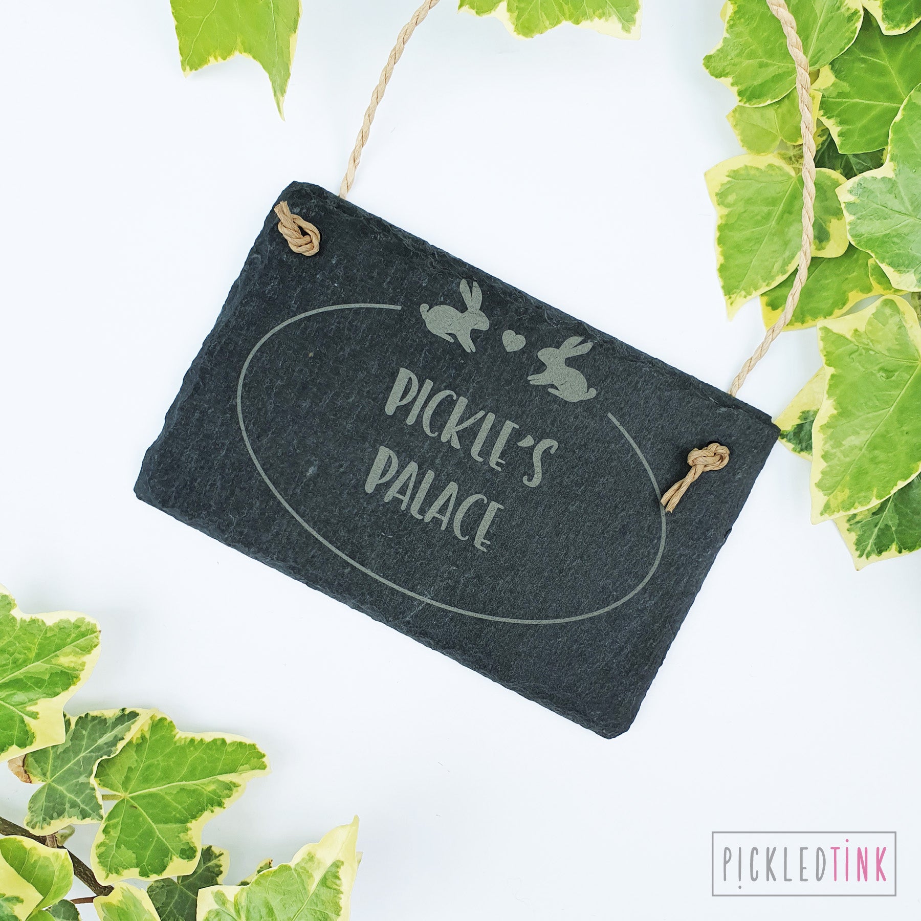 Mini Slate Rabbit Hutch Sign