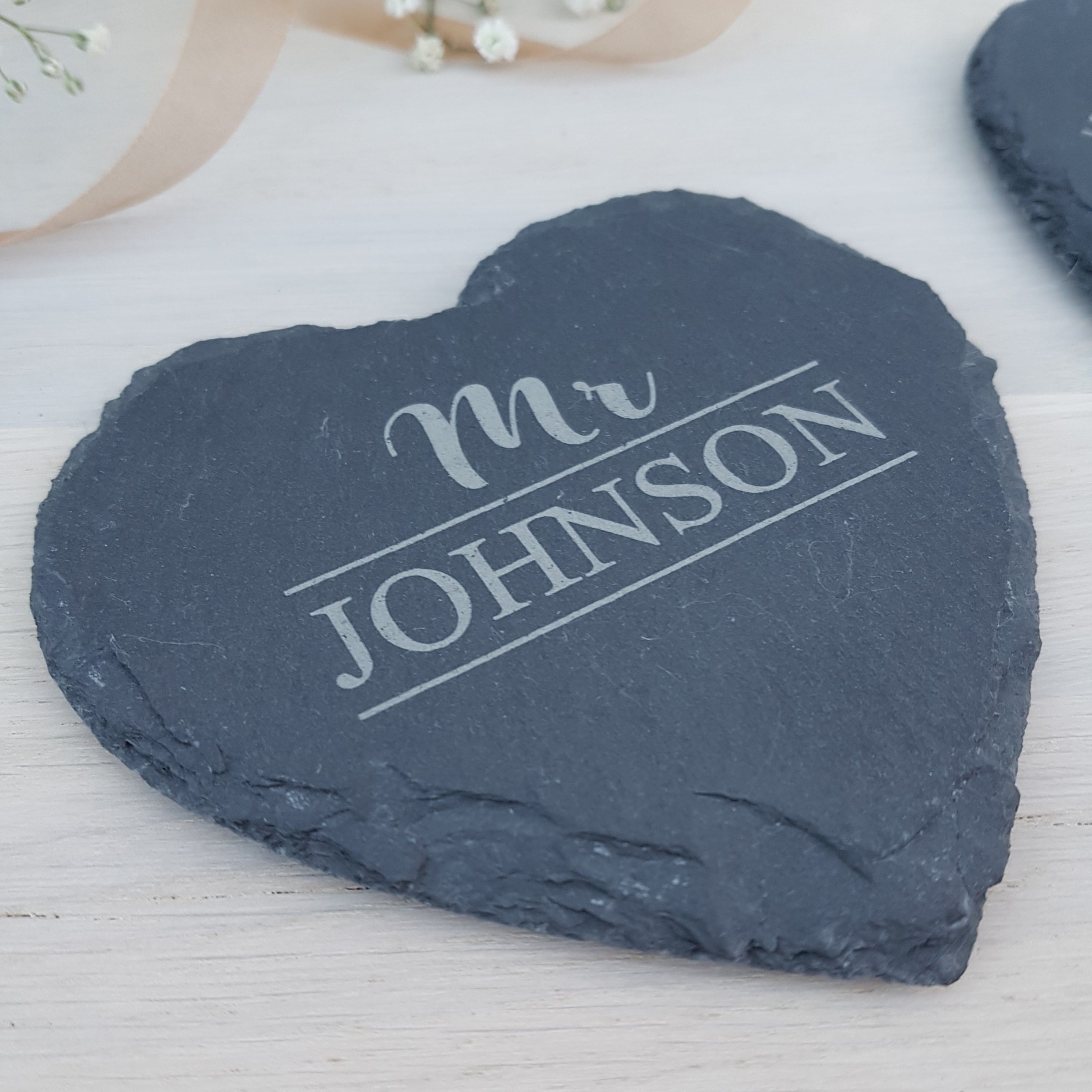 Mr and Mrs Slate Coasters