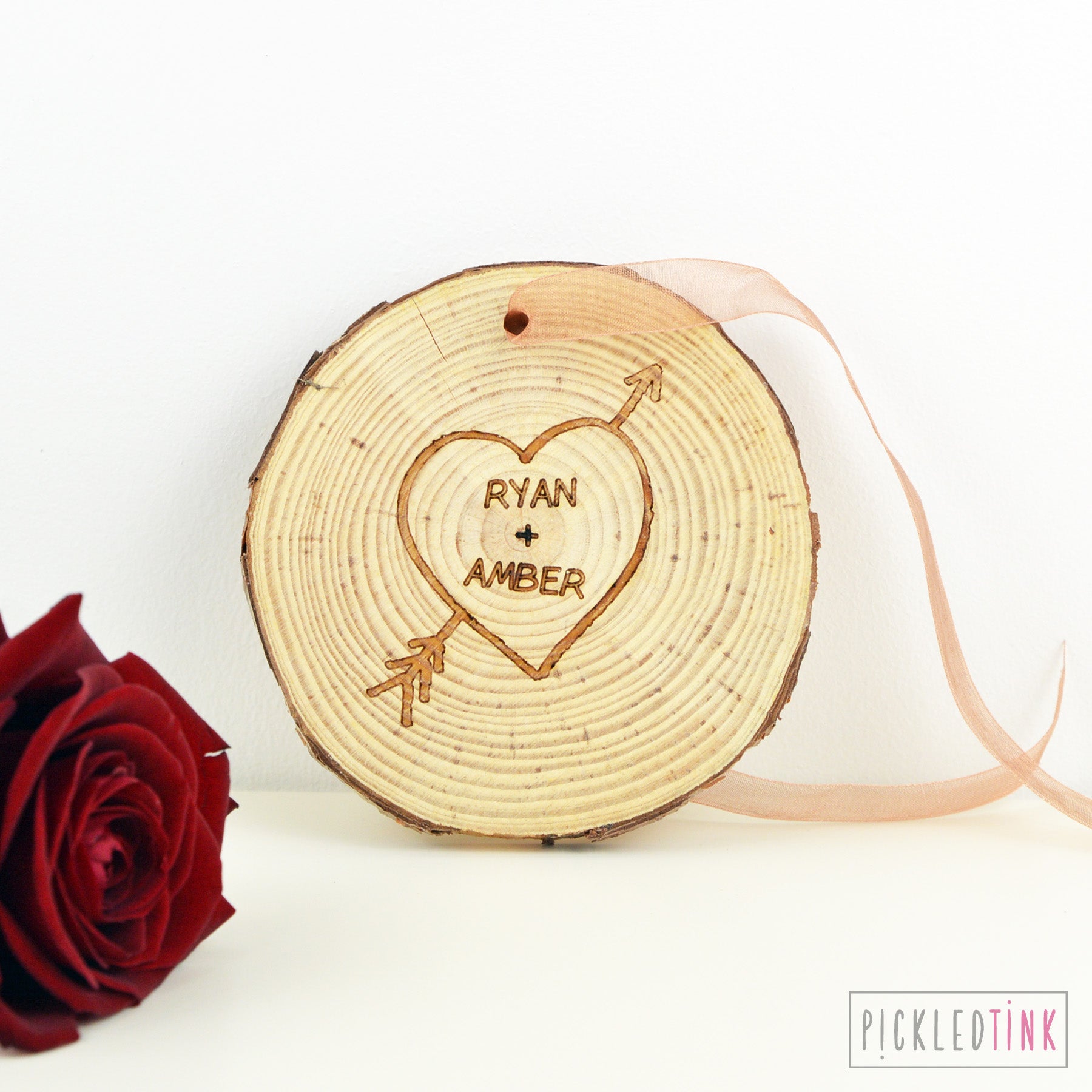 Hanging Wooden Couples Tree Carving