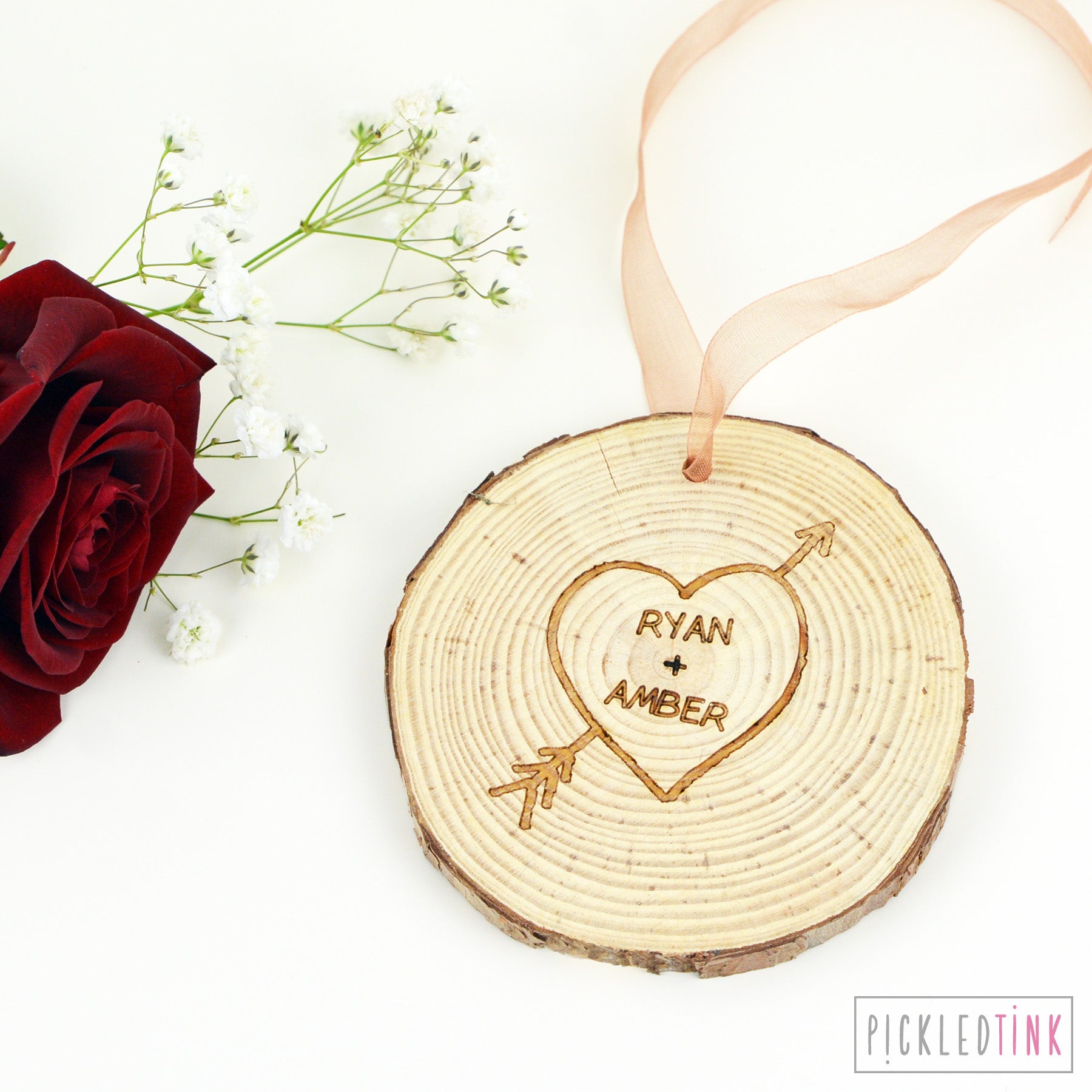 Hanging Wooden Couples Tree Carving