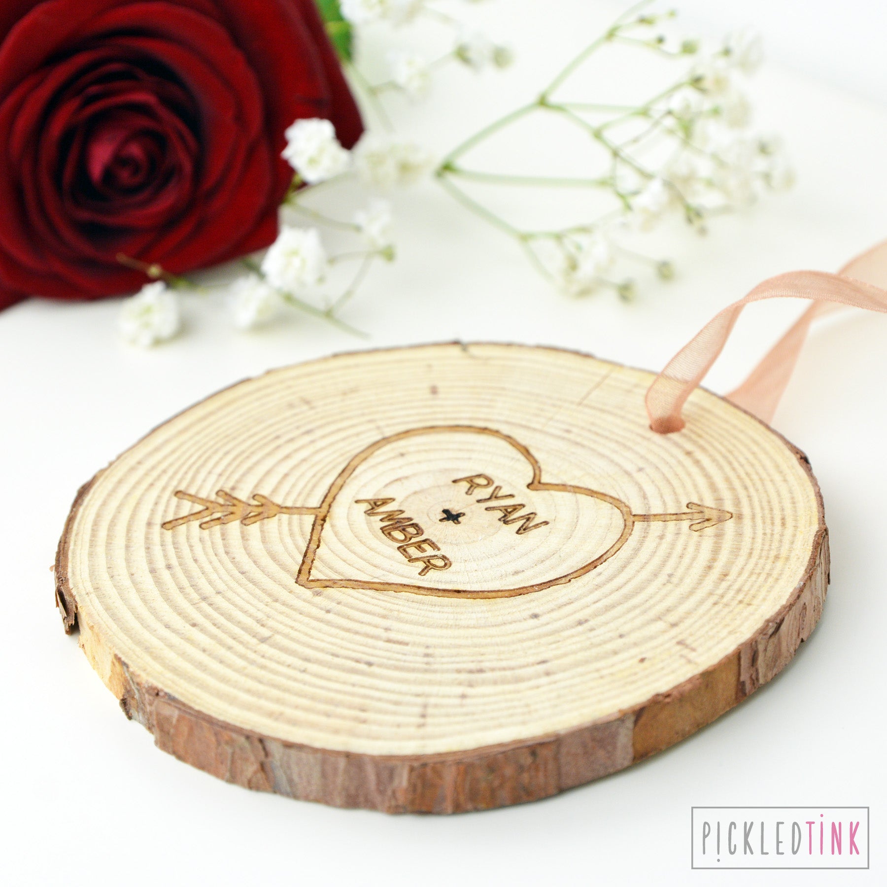 Hanging Wooden Couples Tree Carving