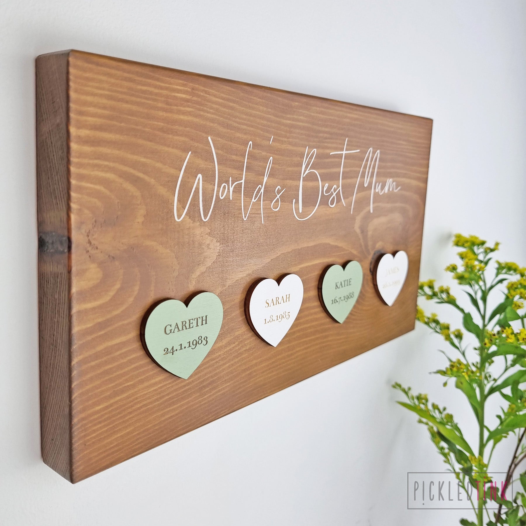 Personalised Heart Plaque