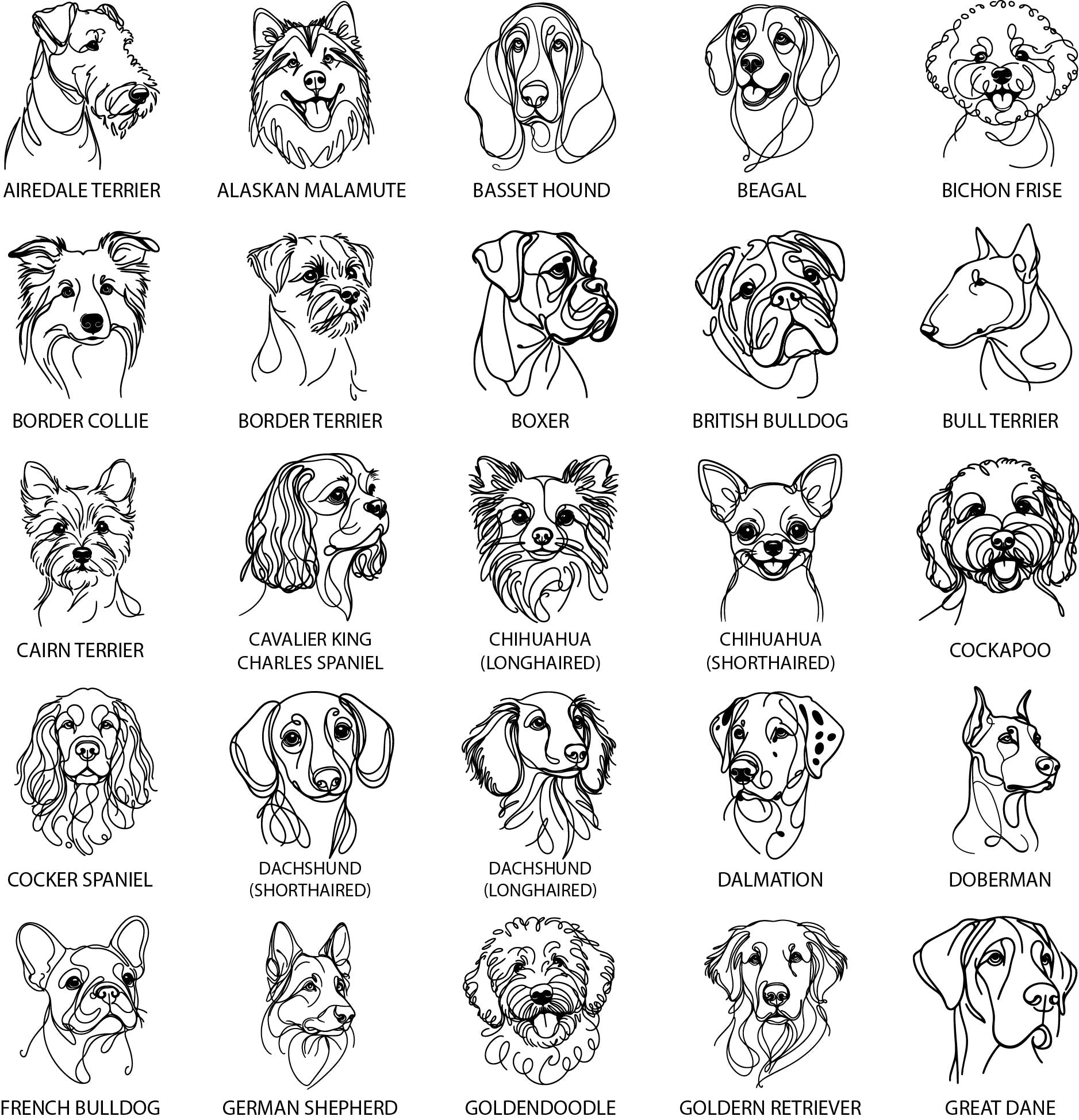 Dog Breed Personalised Lead Hook
