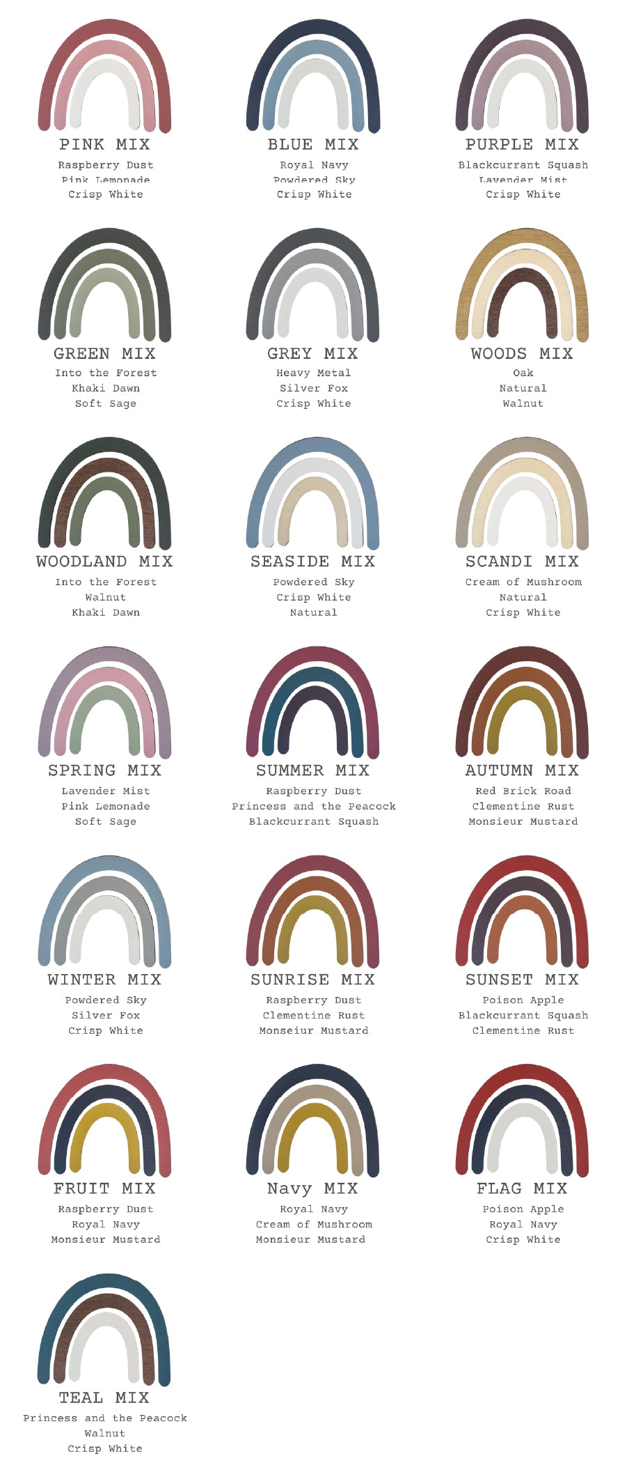 Rainbow Colours