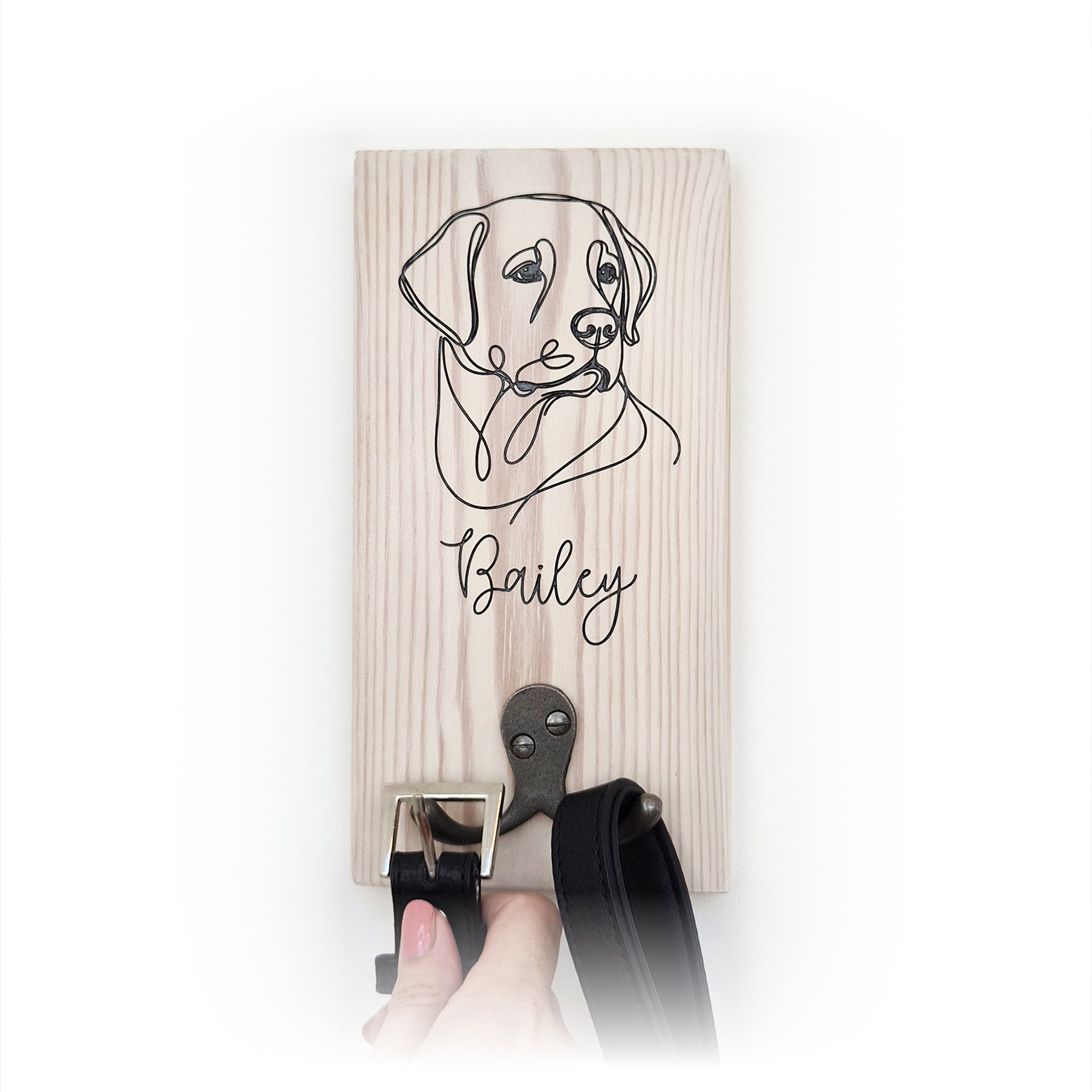 Dog Breed Personalised Lead Hook