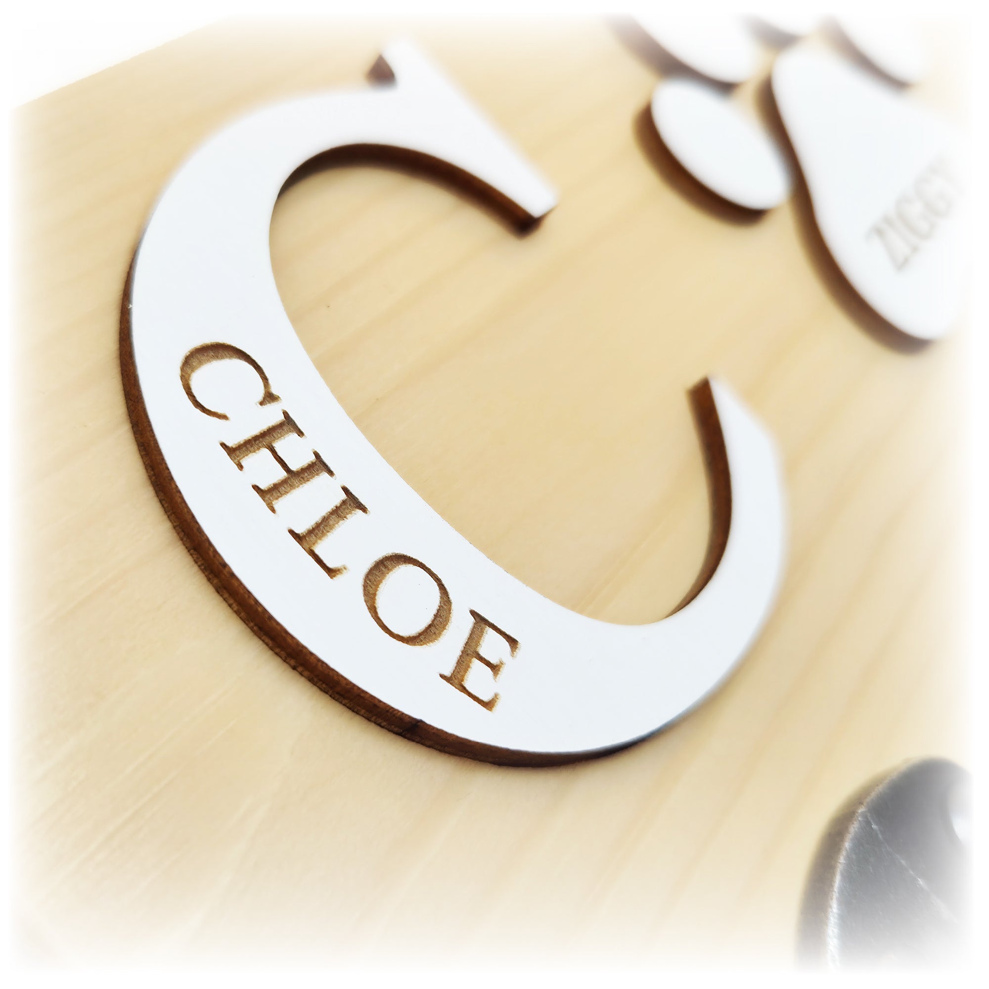 Personalised Key & Dog Lead Hook – Initial & Paw Print