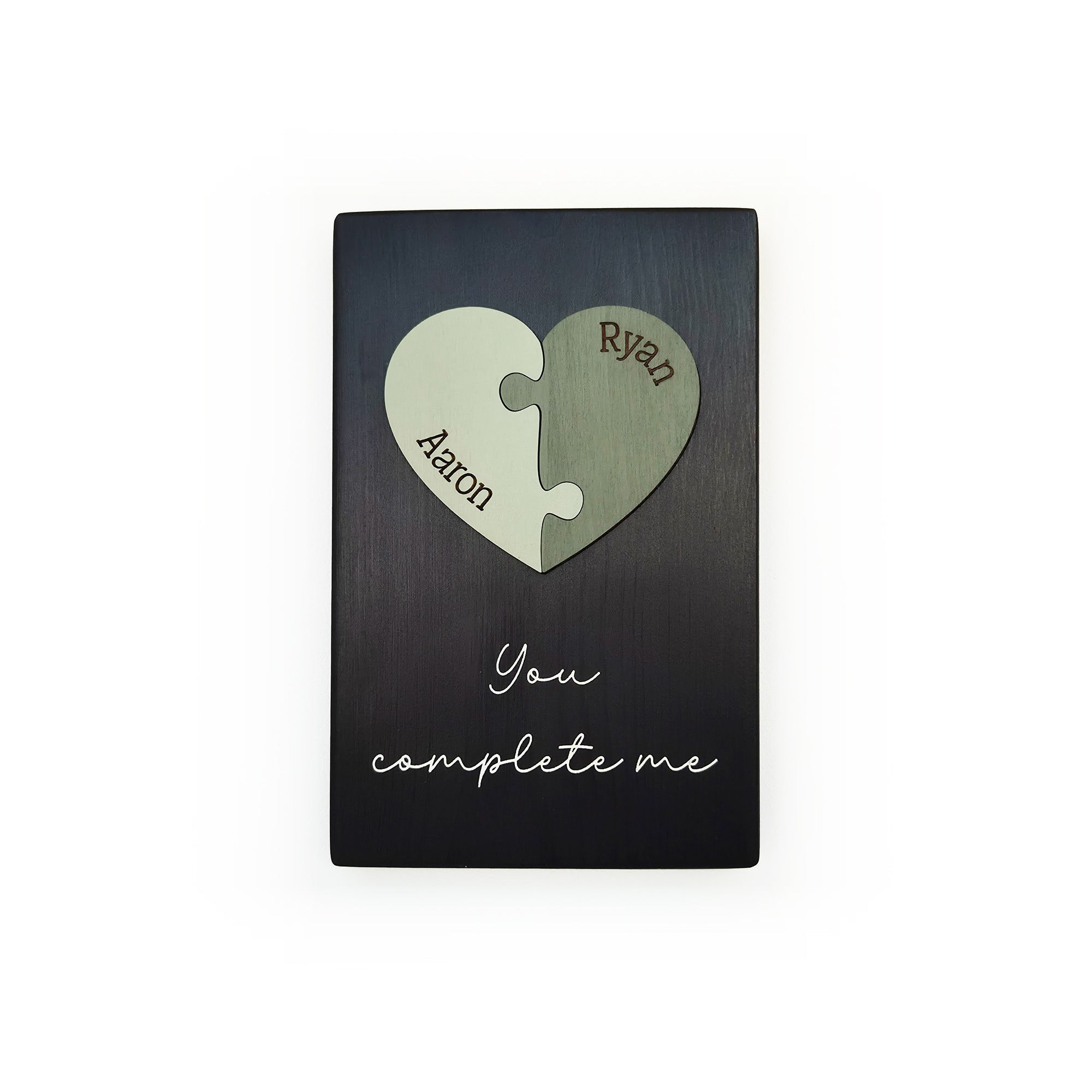 Personalised Heart Puzzle Piece Plaque