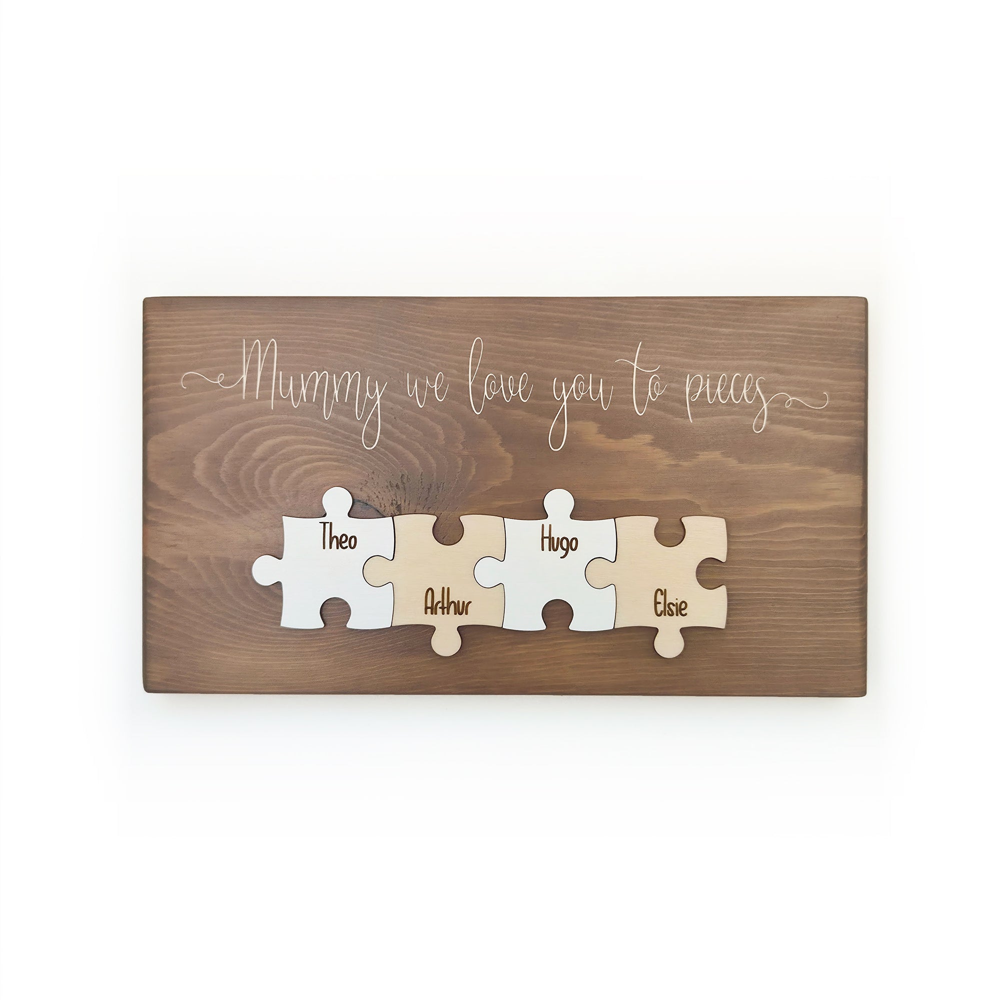 Personalised Family Puzzle Piece Plaque
