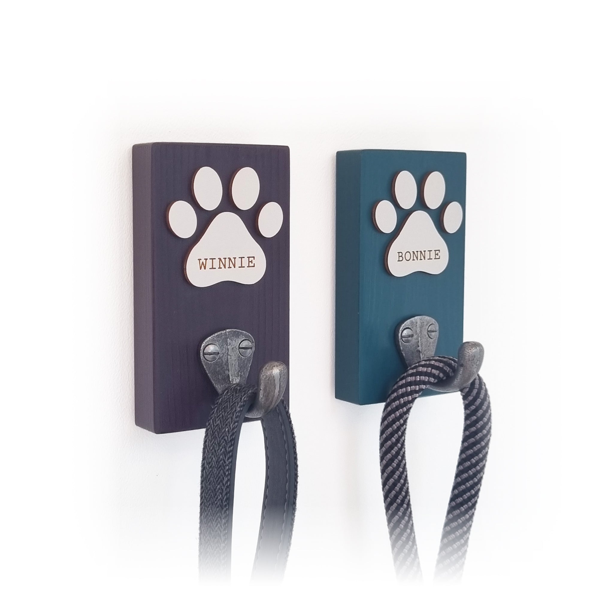 Personalised Paw Print Dog Lead Hook – Single