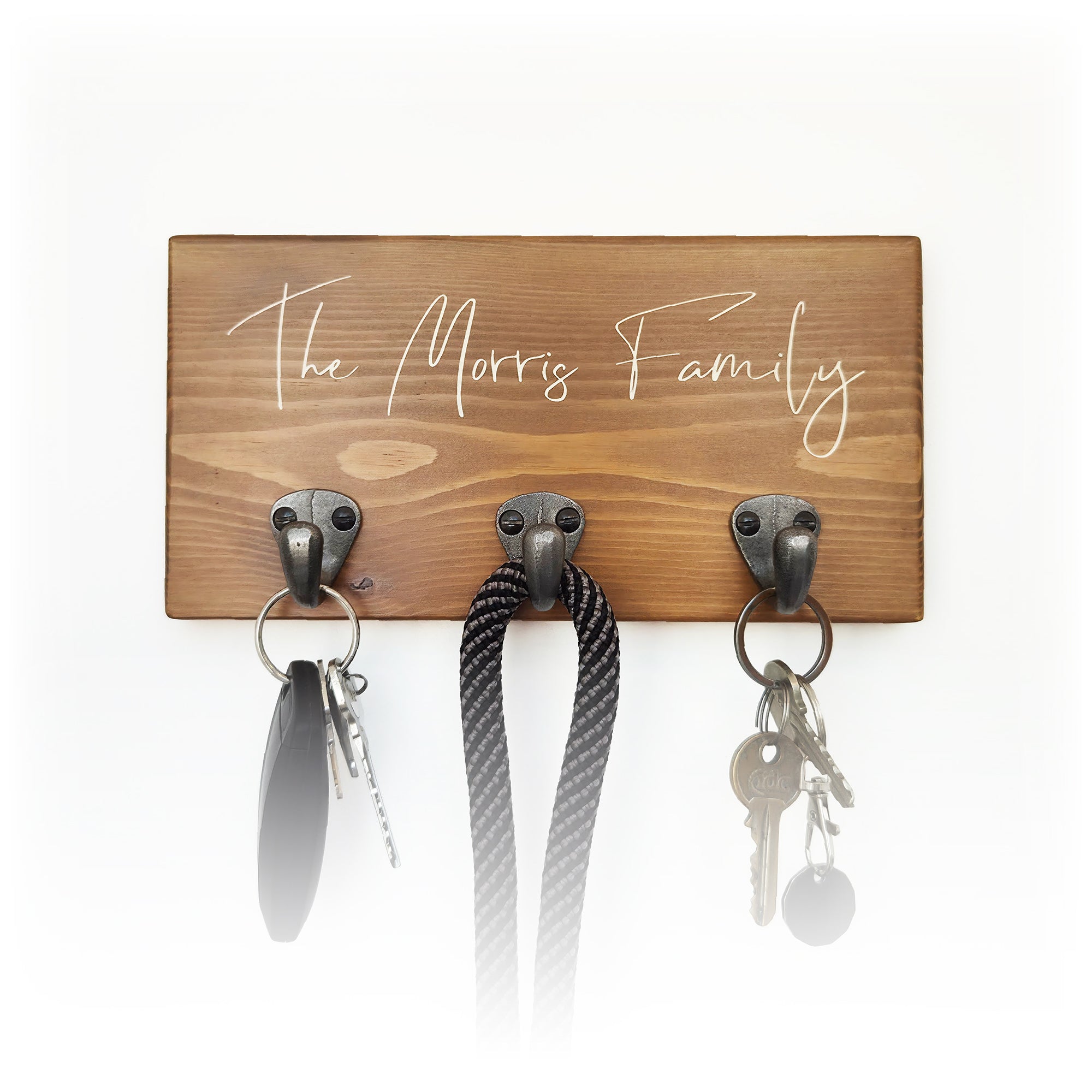 Personalised Script Text Key Hook – Three Hooks