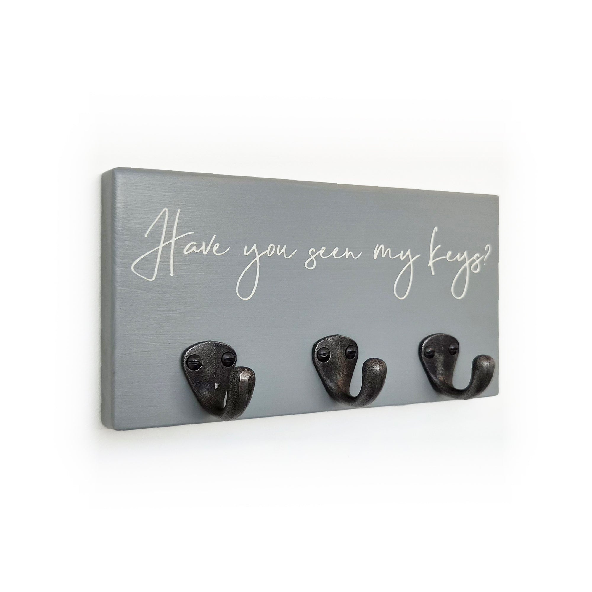 Personalised Script Text Key Hook – Three Hooks