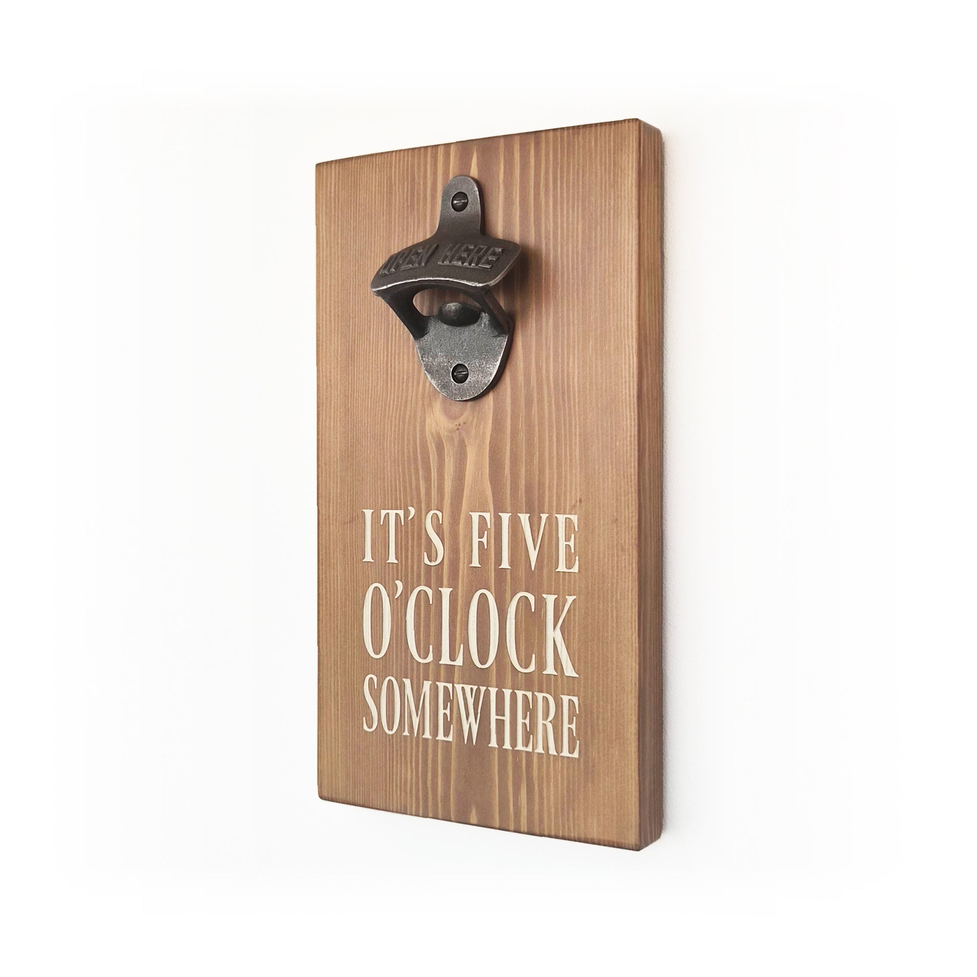 Personalised Wall-Mounted Bottle Opener – Custom Text