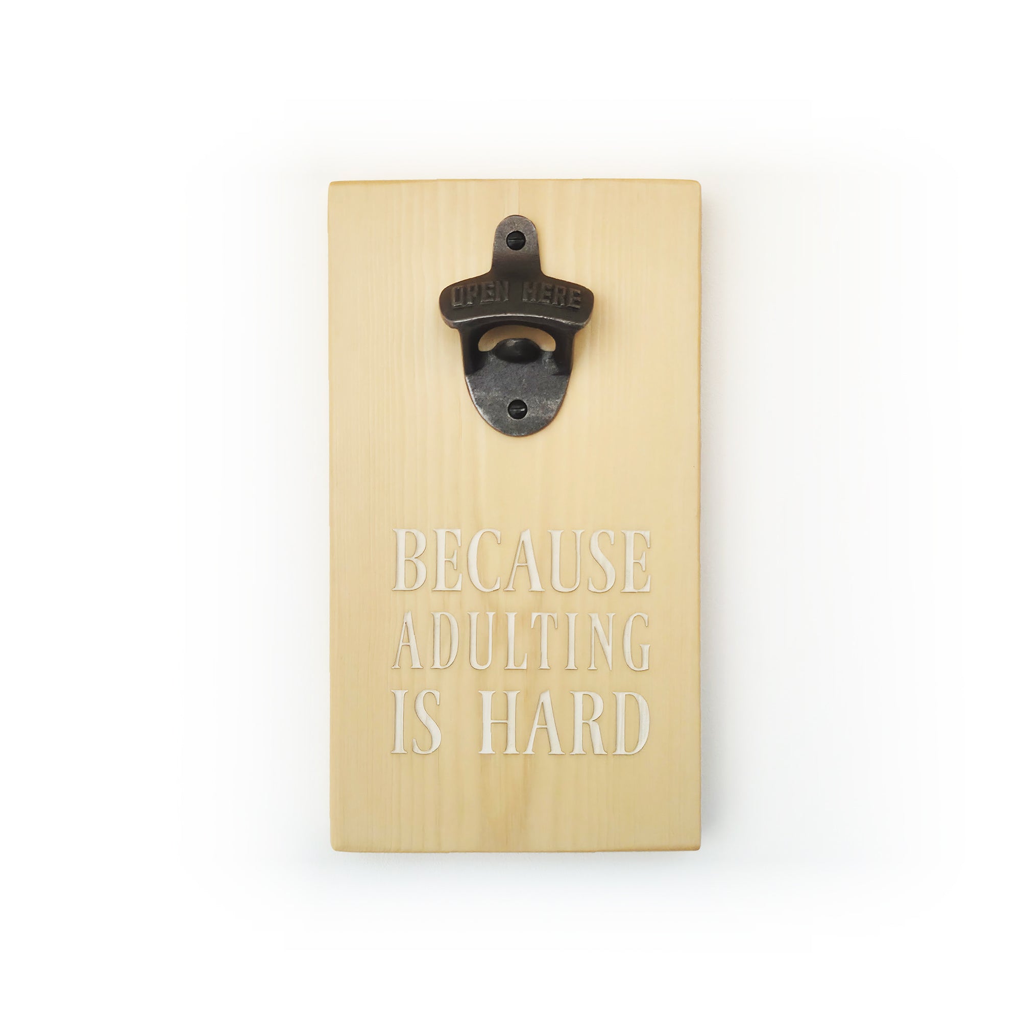 Personalised Wall-Mounted Bottle Opener – Custom Text