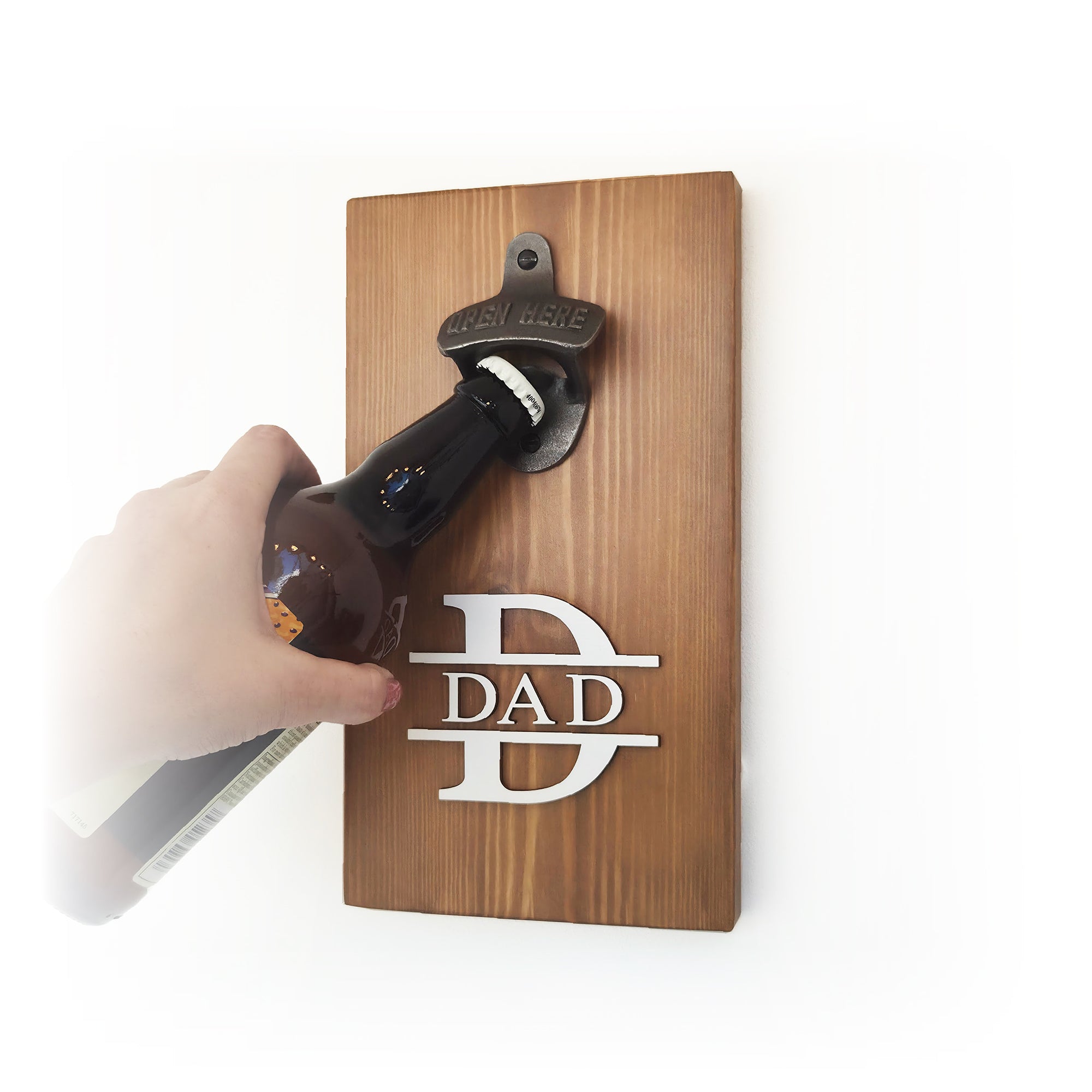 Personalised Wall-Mounted Bottle Opener - Monogram
