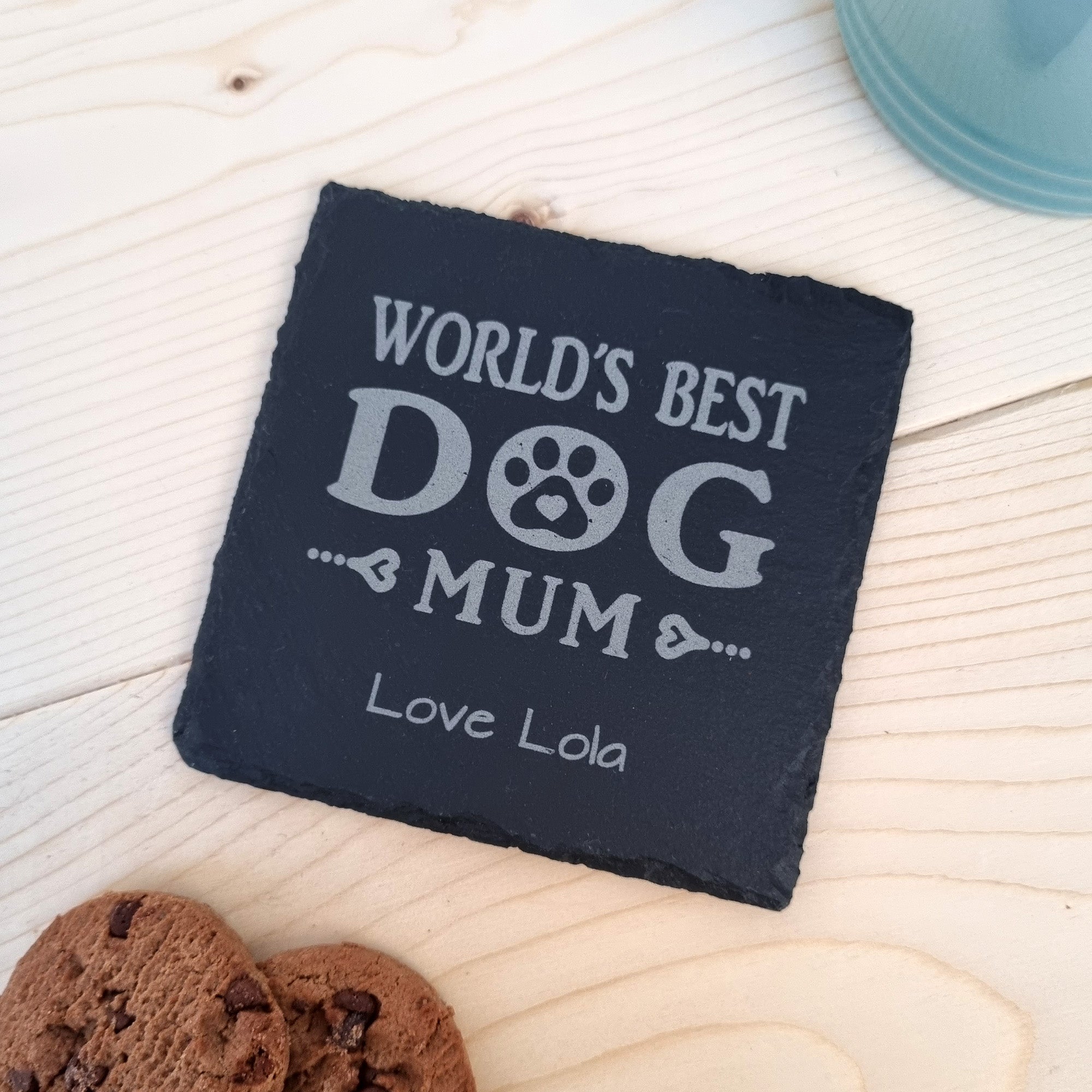 World's Best Dog Mum/Dad Slate Coaster
