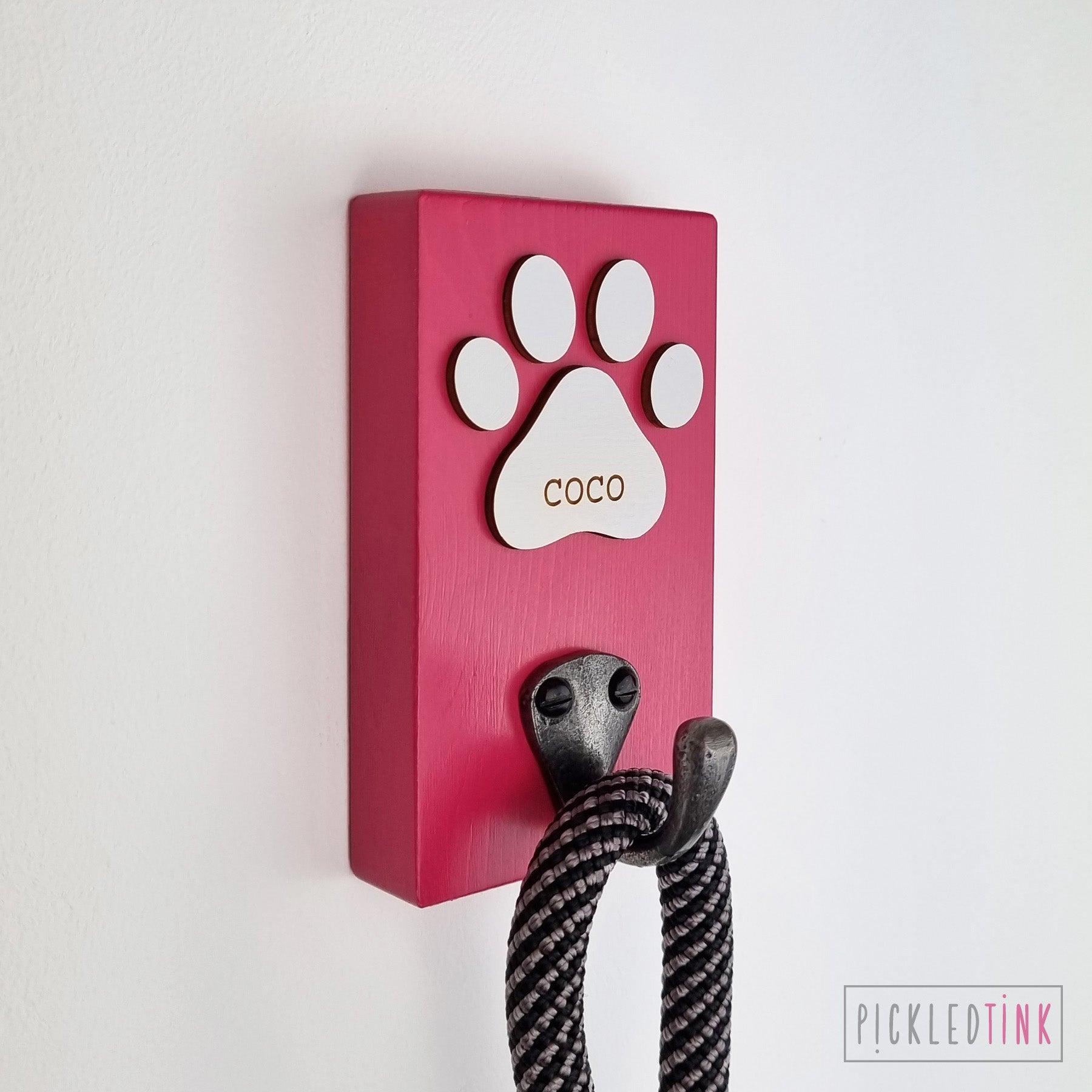 Personalised dog best sale lead hanger