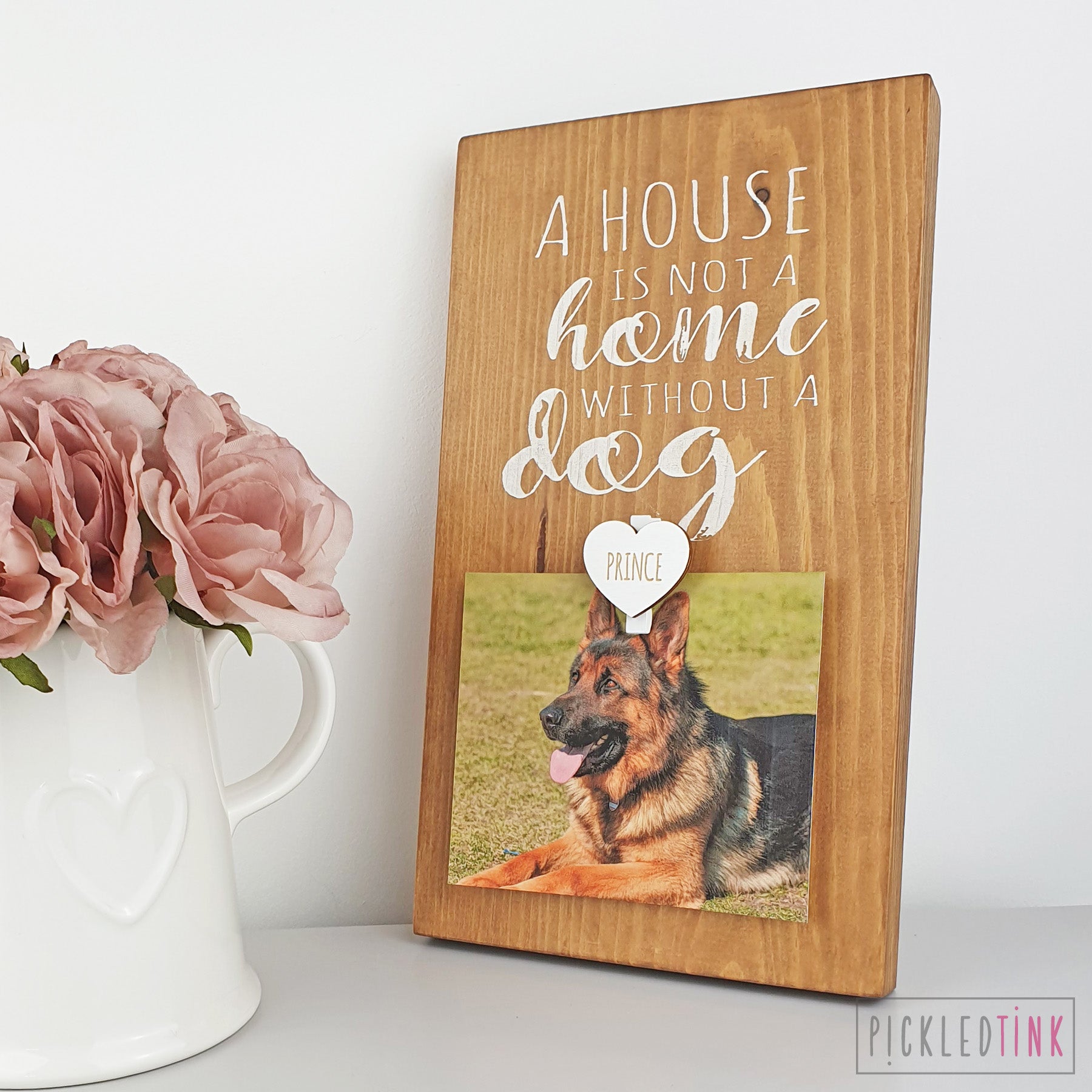 A house is not a home without a dog - Peg Photo Frame