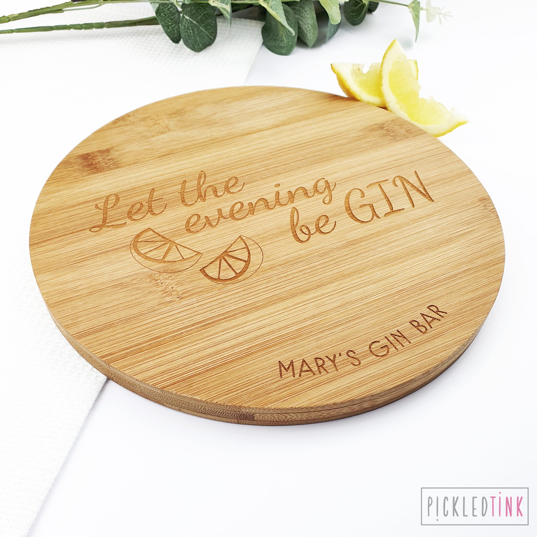 Let the evening be Gin Chopping Board