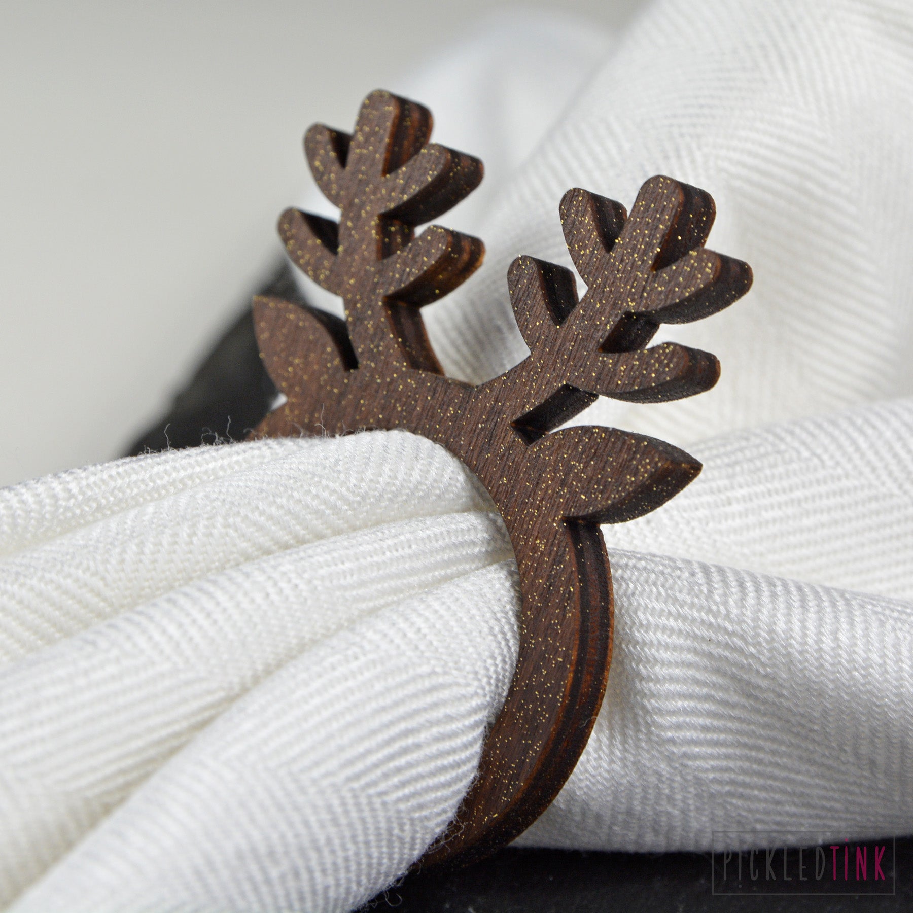 Silver reindeer clearance napkin rings